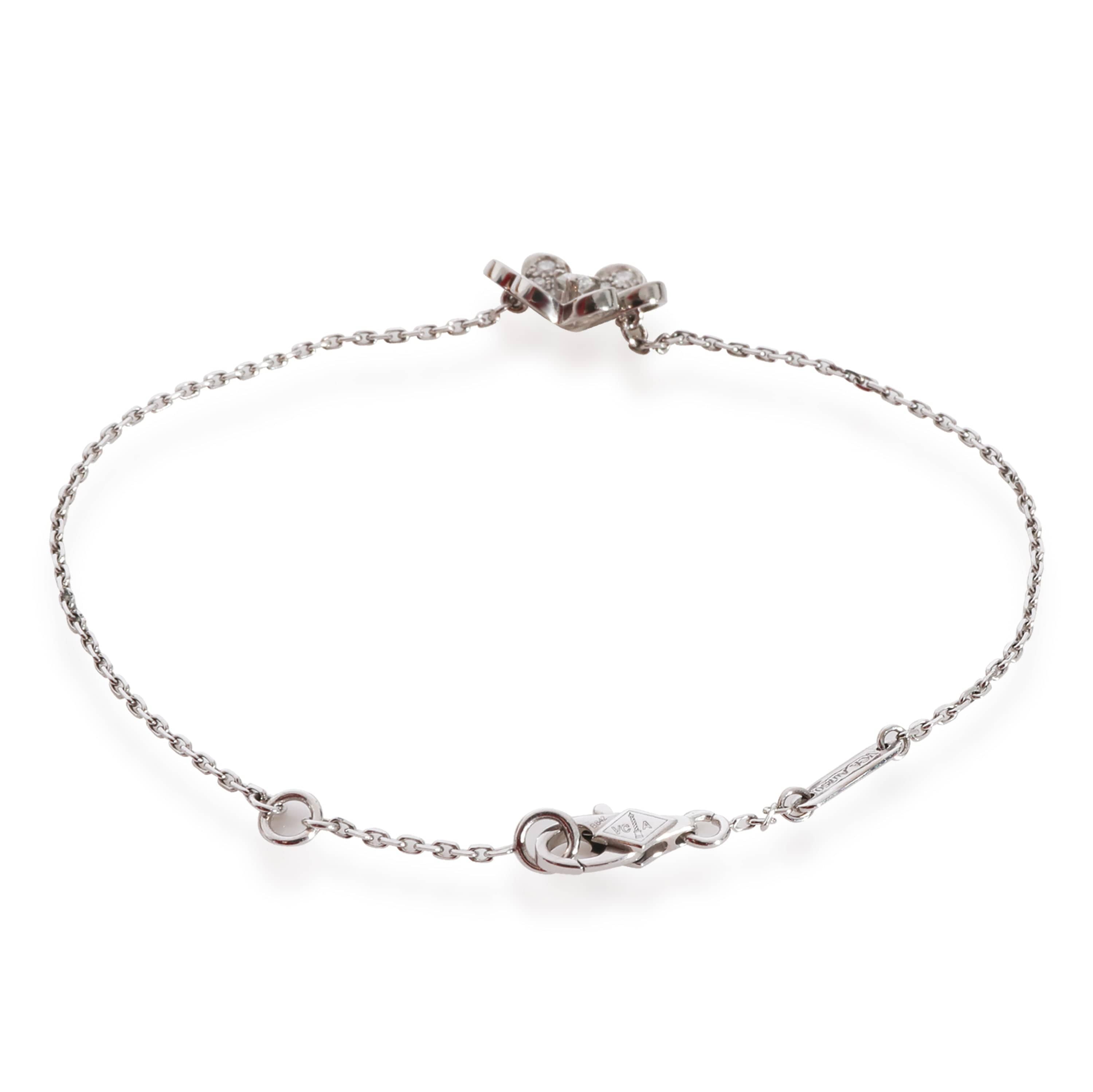 Van Cleef & Arpels Van Cleef & Arpels Frivole Mini Model Diamond Bracelet, 18k White Gold 0.21 CTW