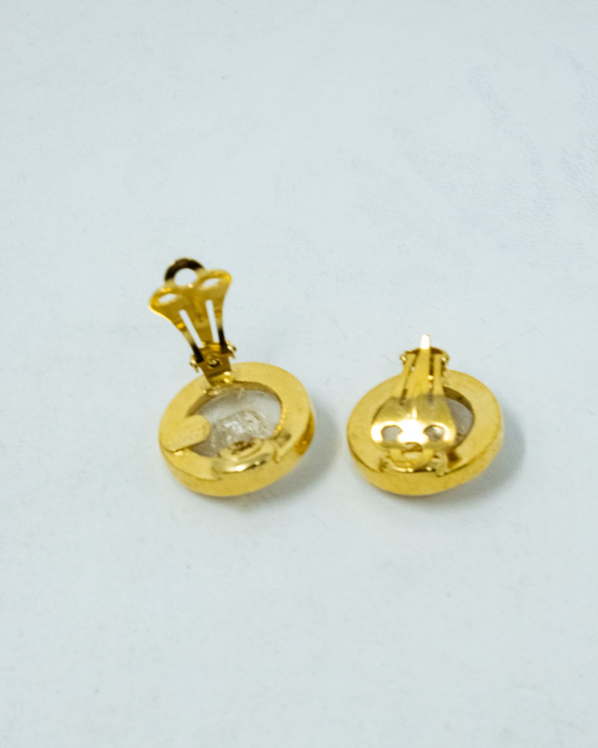 Versace Gianni Versace Clear and Gold Diamante Medusa Earrings - AGL1750