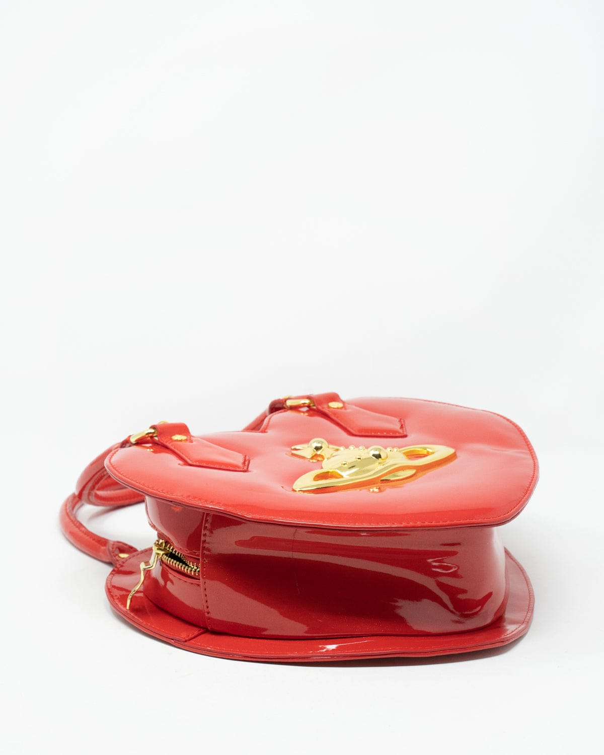 Vivienne Westwood Vivienne Westwood Red Patent Leather Loveheart Bag GHW - AGL1889