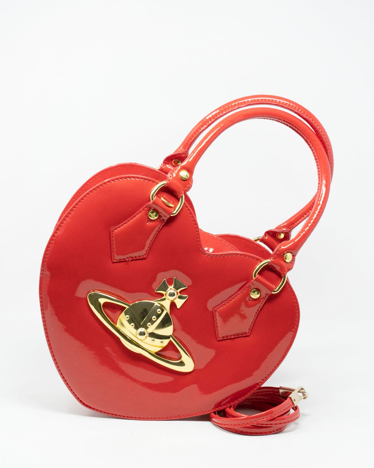 Vivienne Westwood Vivienne Westwood Red Patent Leather Loveheart Bag GHW - AGL1889