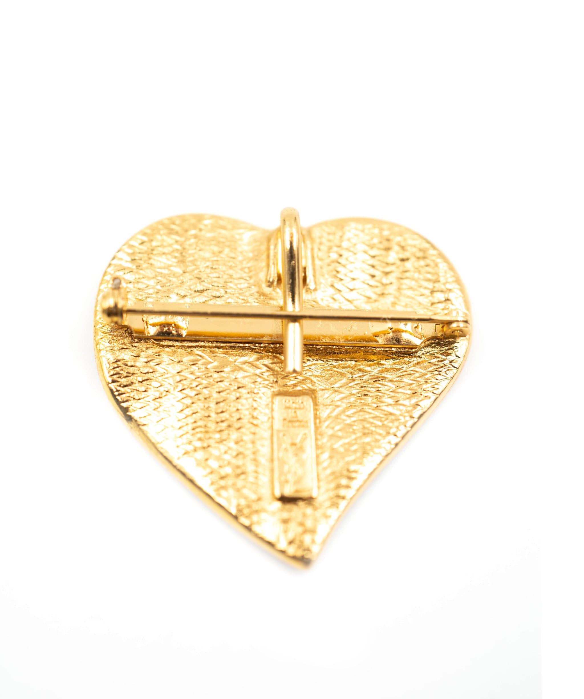 YSL YSL red heart brooch - AWL3608