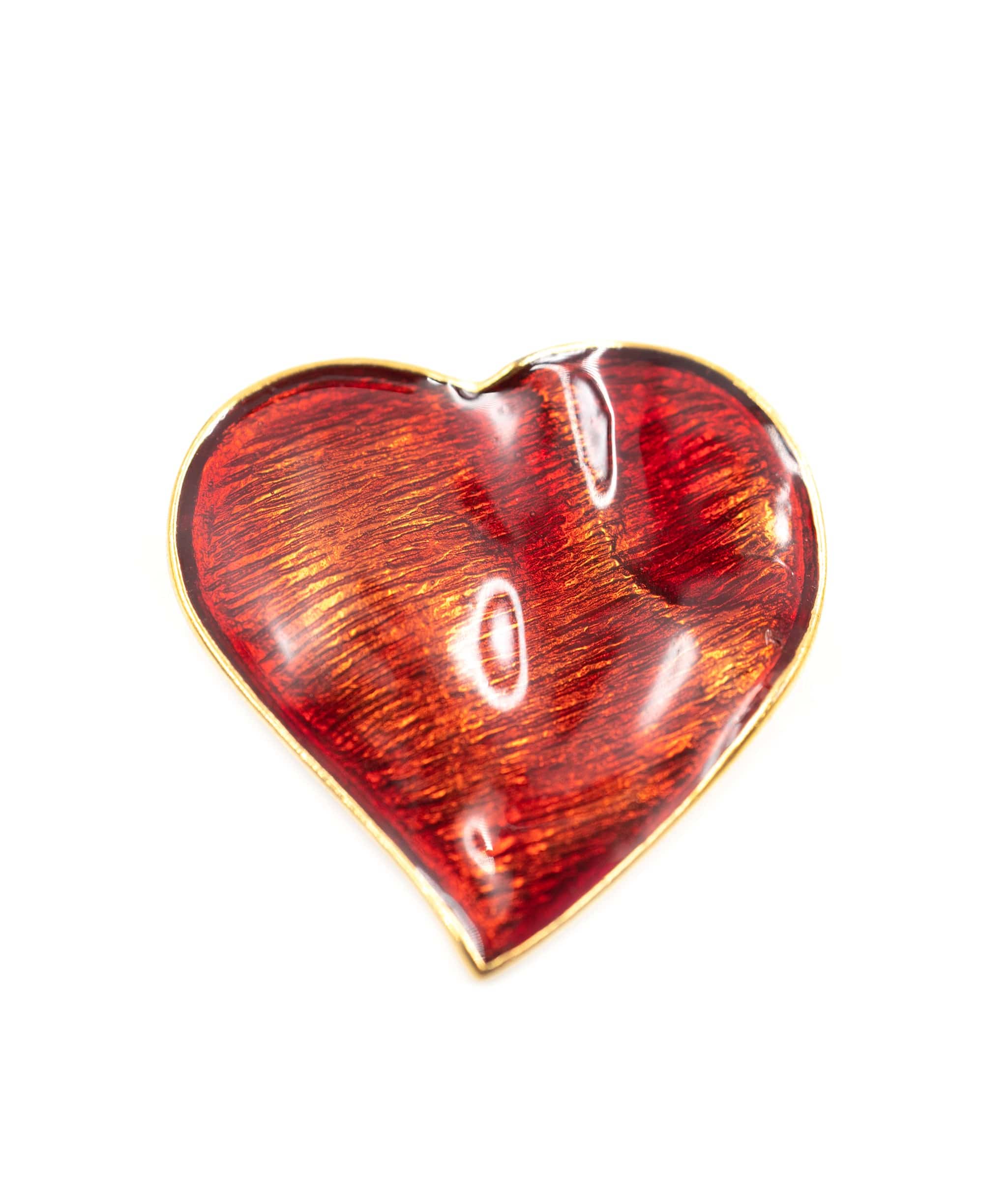 YSL YSL red heart brooch - AWL3608