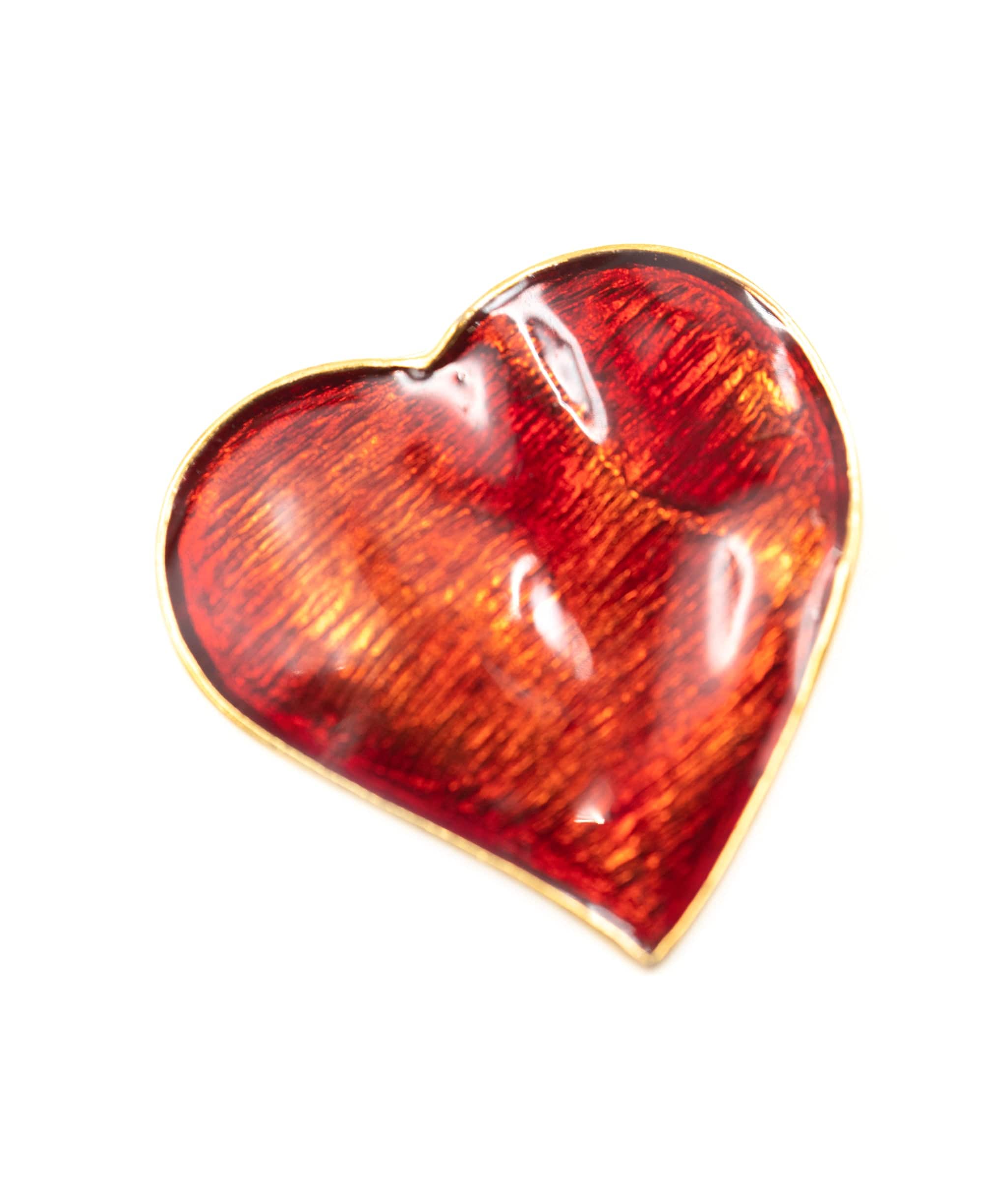 YSL YSL red heart brooch - AWL3608