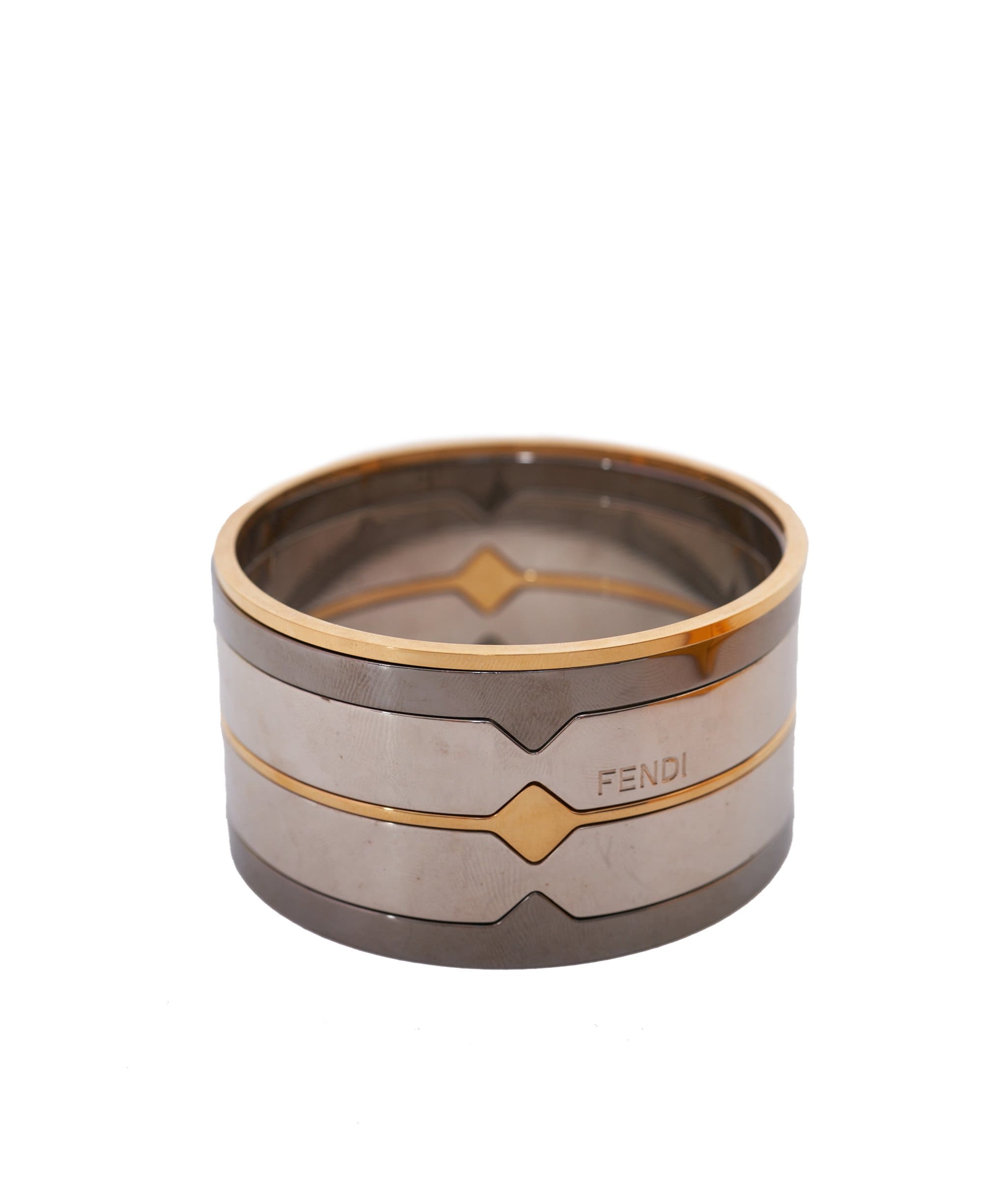 Yves Saint Laurent Fendi Gold & Silver Bangle - AWL1257