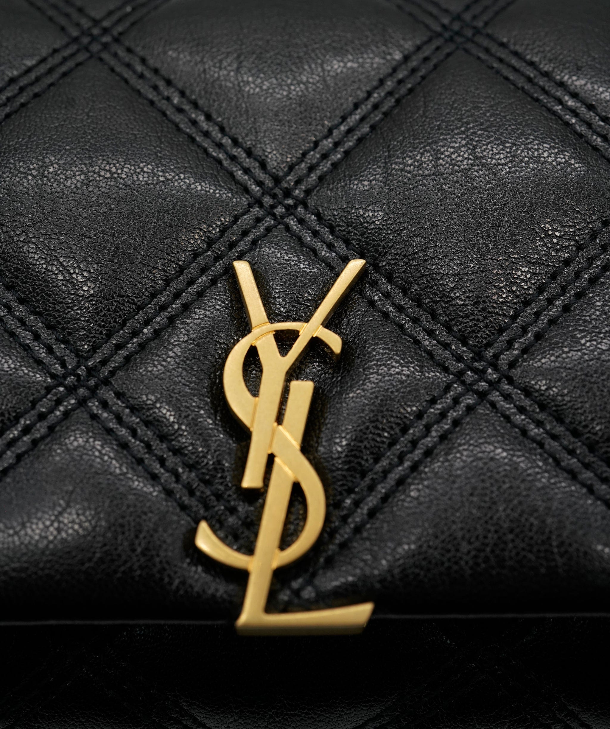 Yves Saint Laurent ysl black belt bag quilted ASL5797