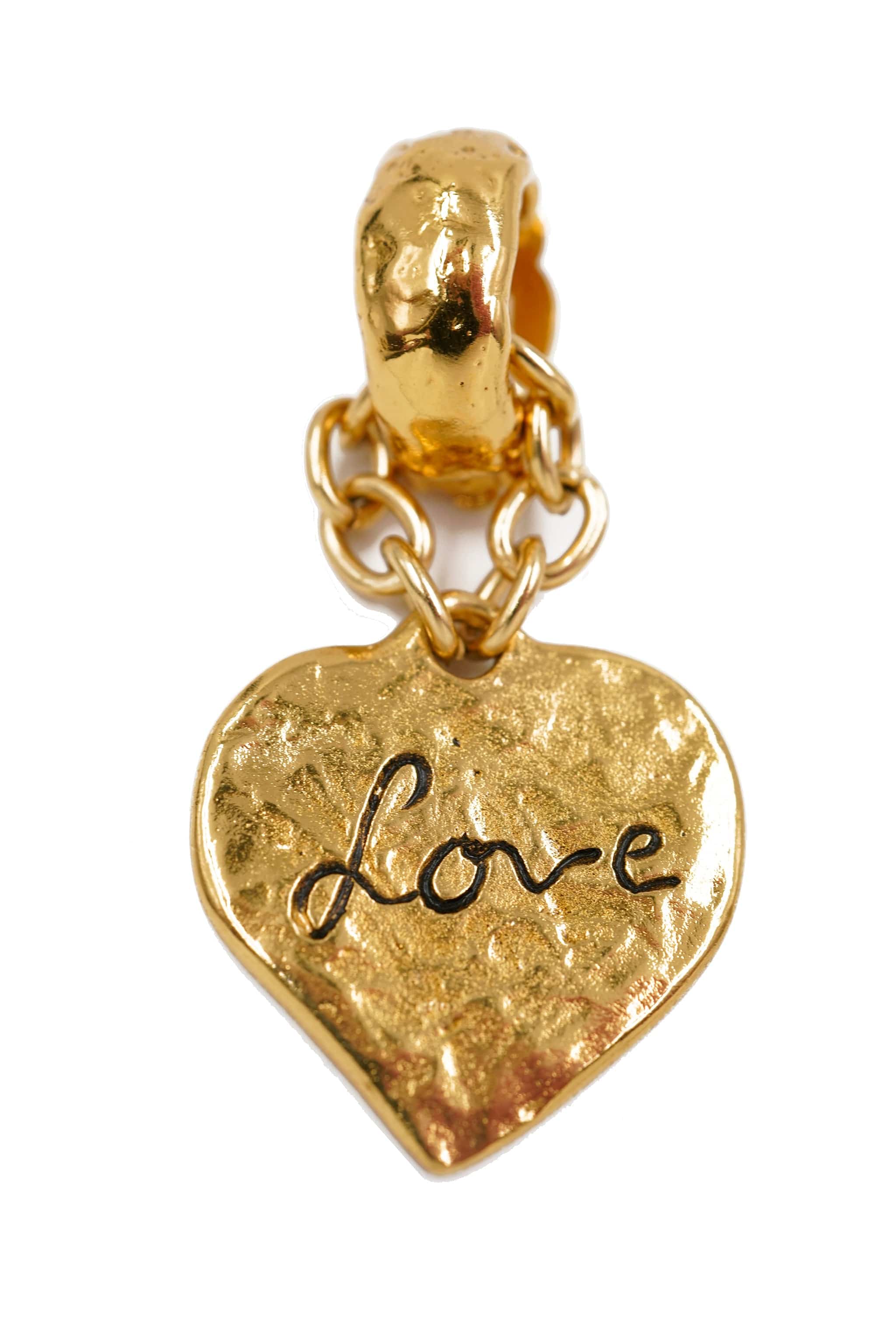 Yves Saint Laurent YSL logo heart earrings - AWL4195