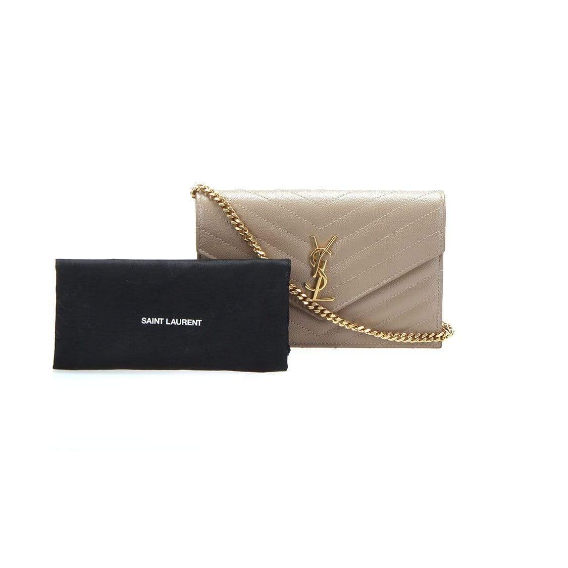 Yves Saint Laurent YSL Monogram Wallet On Chain