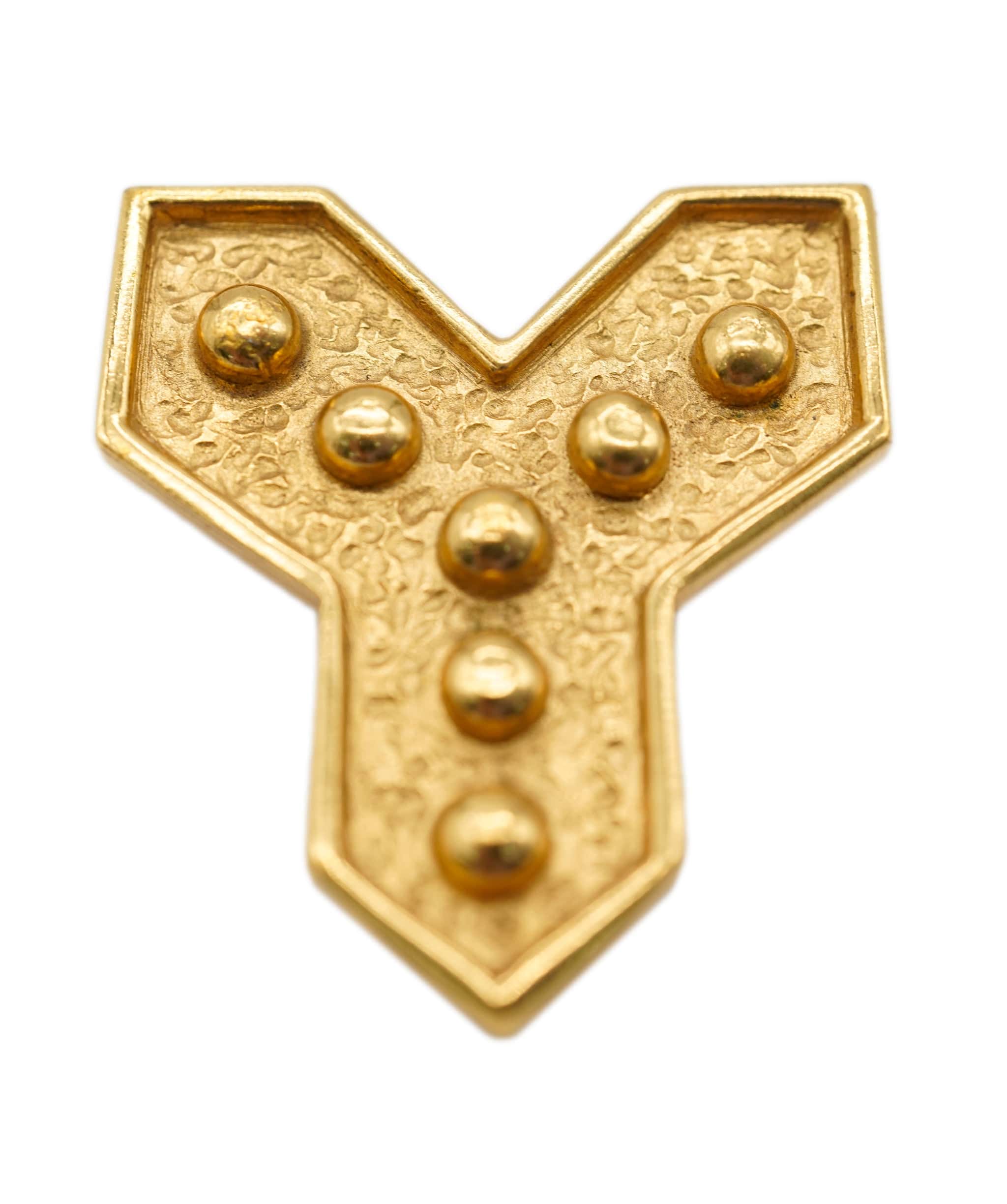 Yves Saint Laurent YSL Y brooch AEL1160