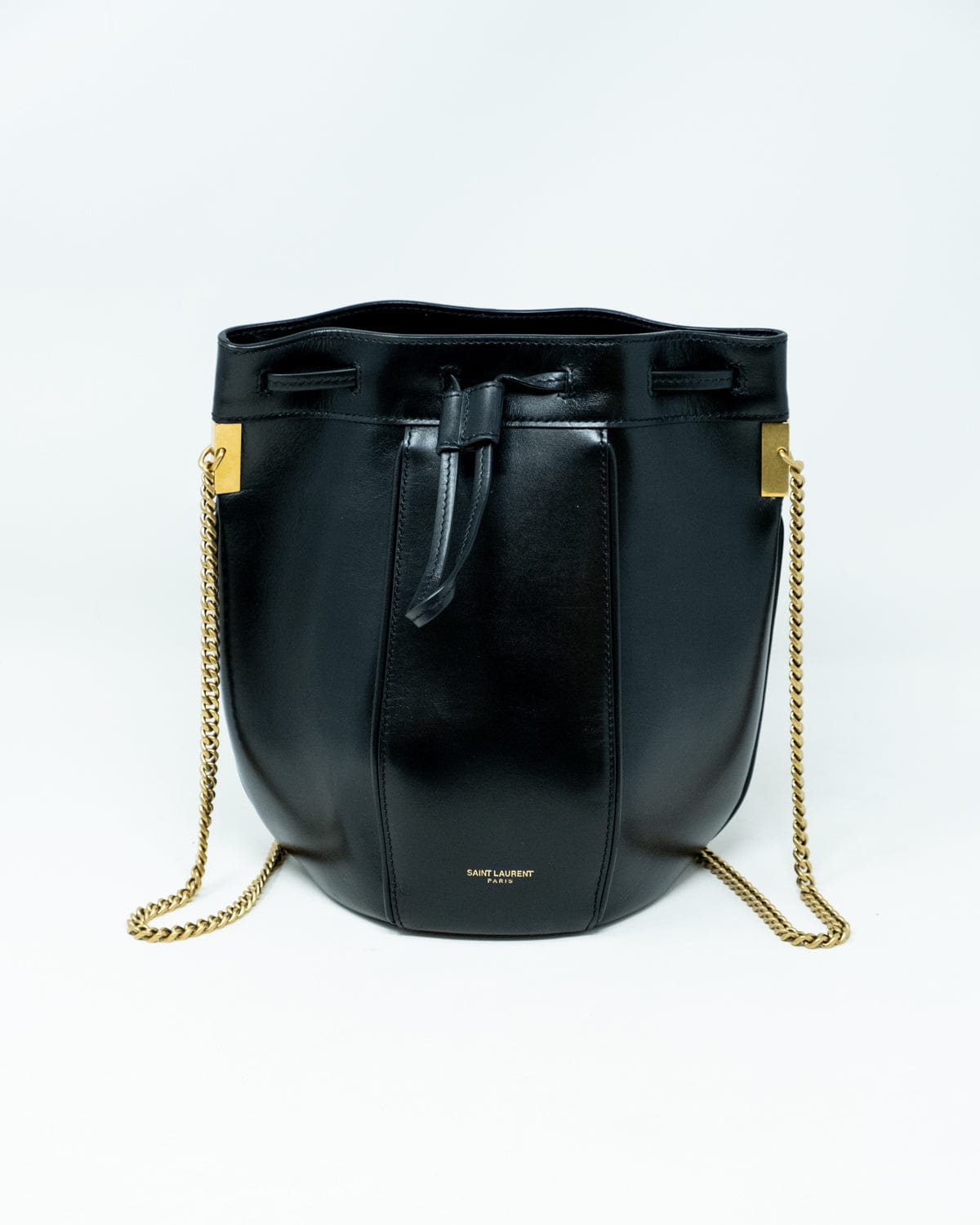 Yves Saint Laurent Saint Laurent Black Leather Bucket Bag - AGL1771