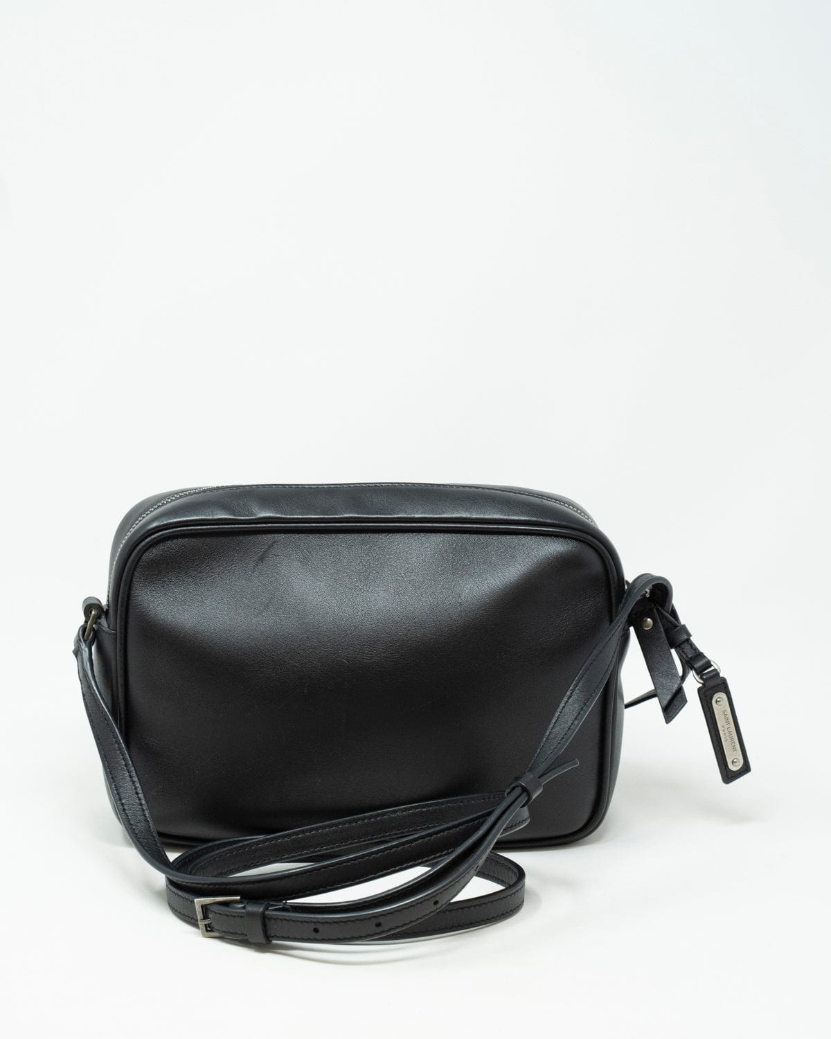 Yves Saint Laurent Saint Laurent Black Leather Star Detail Crossbody Camera Bag  - AGL1833