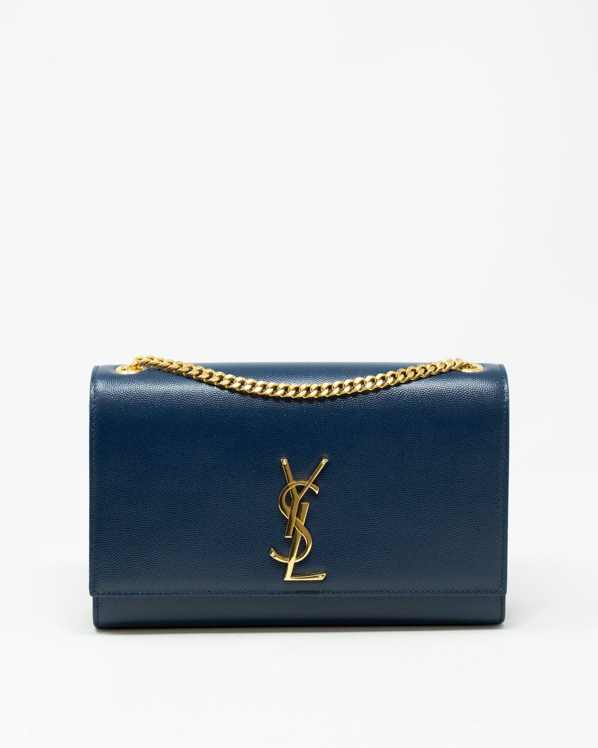 Yves Saint Laurent Saint Laurent Blue Graine de Poudre Medium Kate Bag - AWL2537