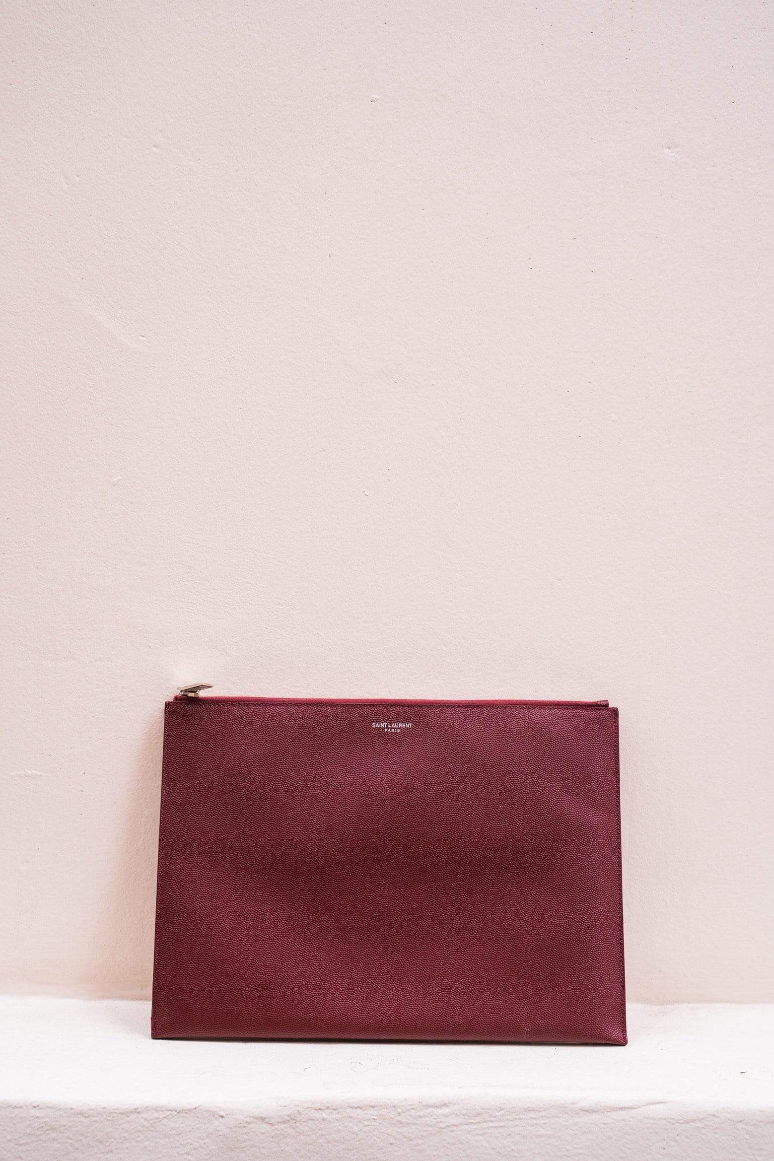 Yves Saint Laurent Saint Laurent Burgundy Pouch - ADL1540