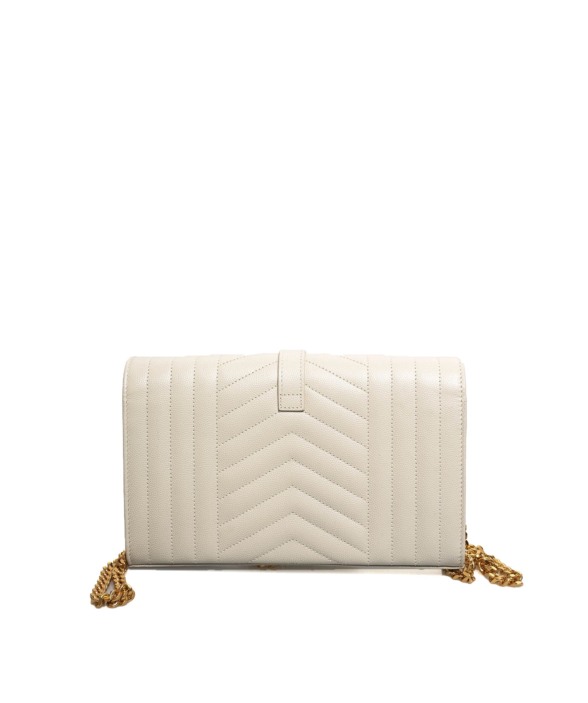 Yves Saint Laurent Saint Laurent Cream Envelope Crossbody Bag GHW - AGL1534