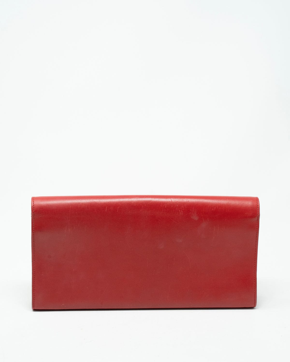 Yves Saint Laurent Saint Laurent Red Leather Clutch Bag - AGL1939