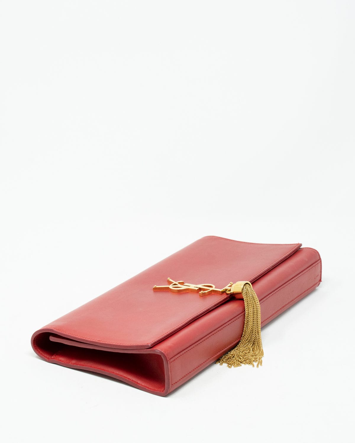 Yves Saint Laurent Saint Laurent Red Leather Clutch Bag - AGL1939