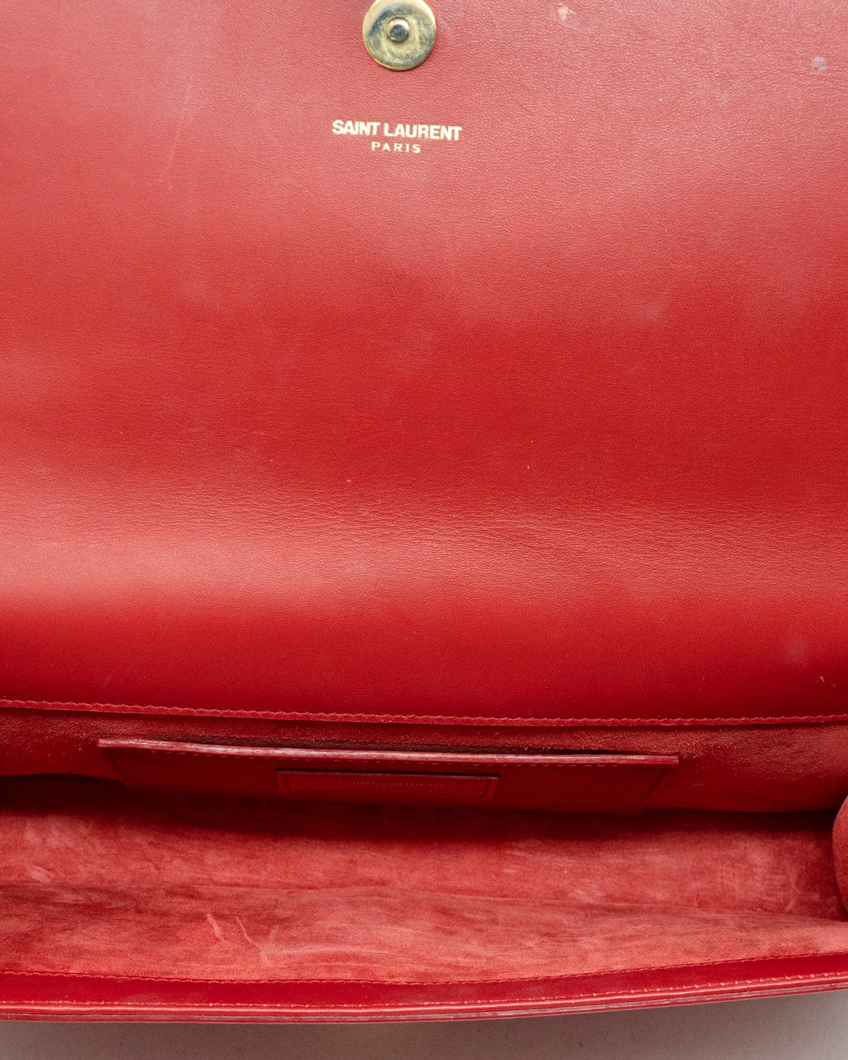 Yves Saint Laurent Saint Laurent Red Leather Clutch Bag - AGL1939