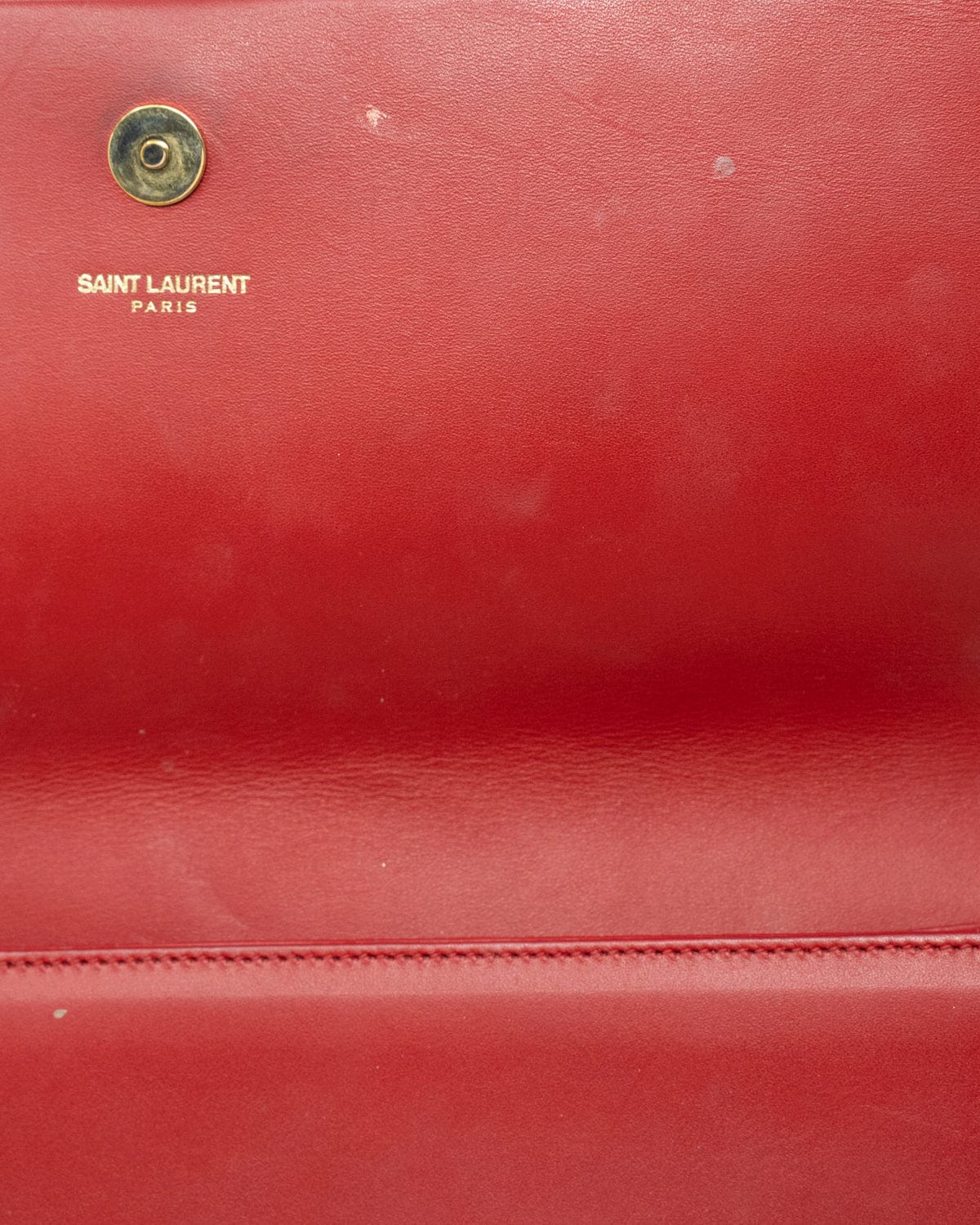 Yves Saint Laurent Saint Laurent Red Leather Clutch Bag - AGL1939