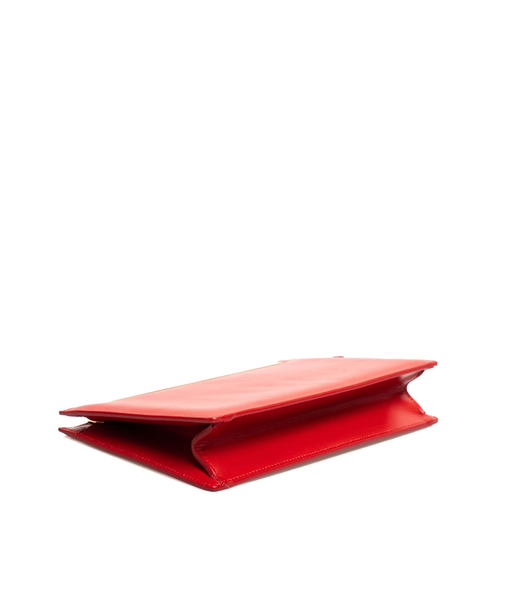 Yves Saint Laurent Saint Laurent Red Leather Clutch Bag - AWL2054