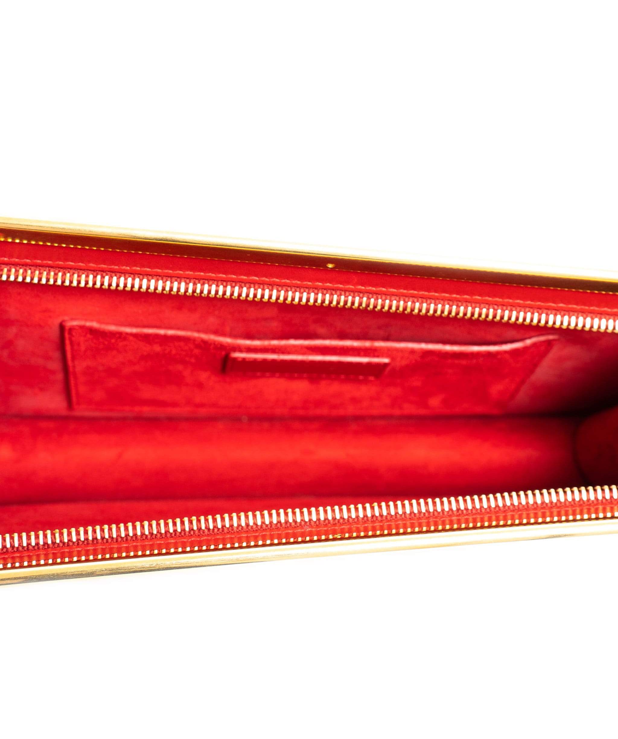 Yves Saint Laurent Saint Laurent Red Leather Clutch Bag - AWL2054