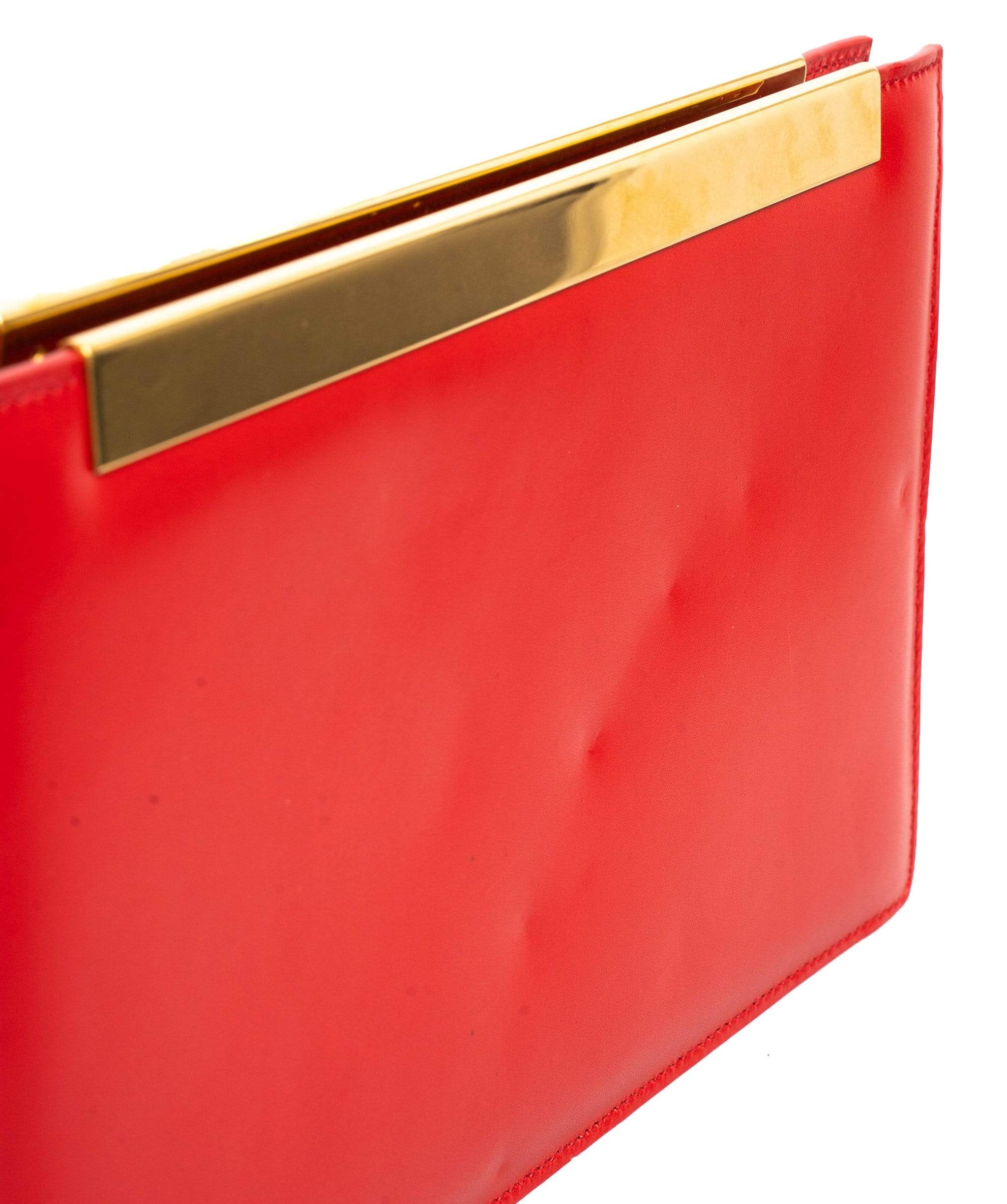 Yves Saint Laurent Saint Laurent Red Leather Clutch Bag - AWL2054