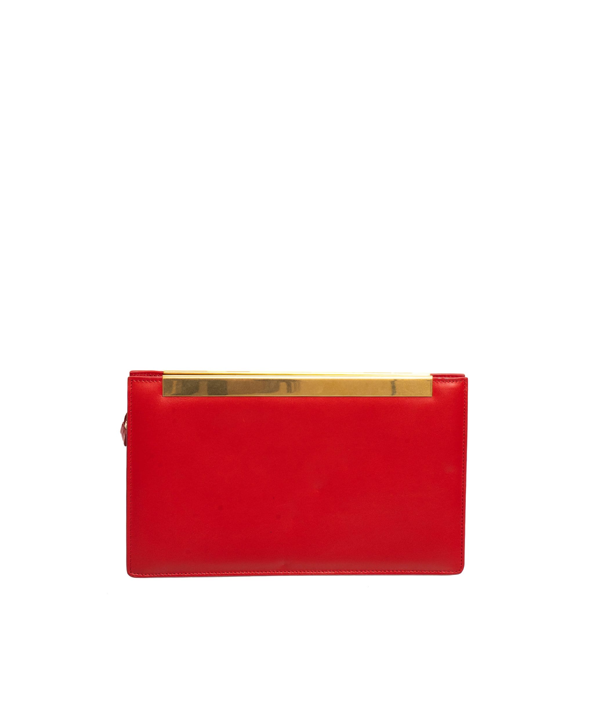 Yves Saint Laurent Saint Laurent Red Leather Clutch Bag - AWL2054