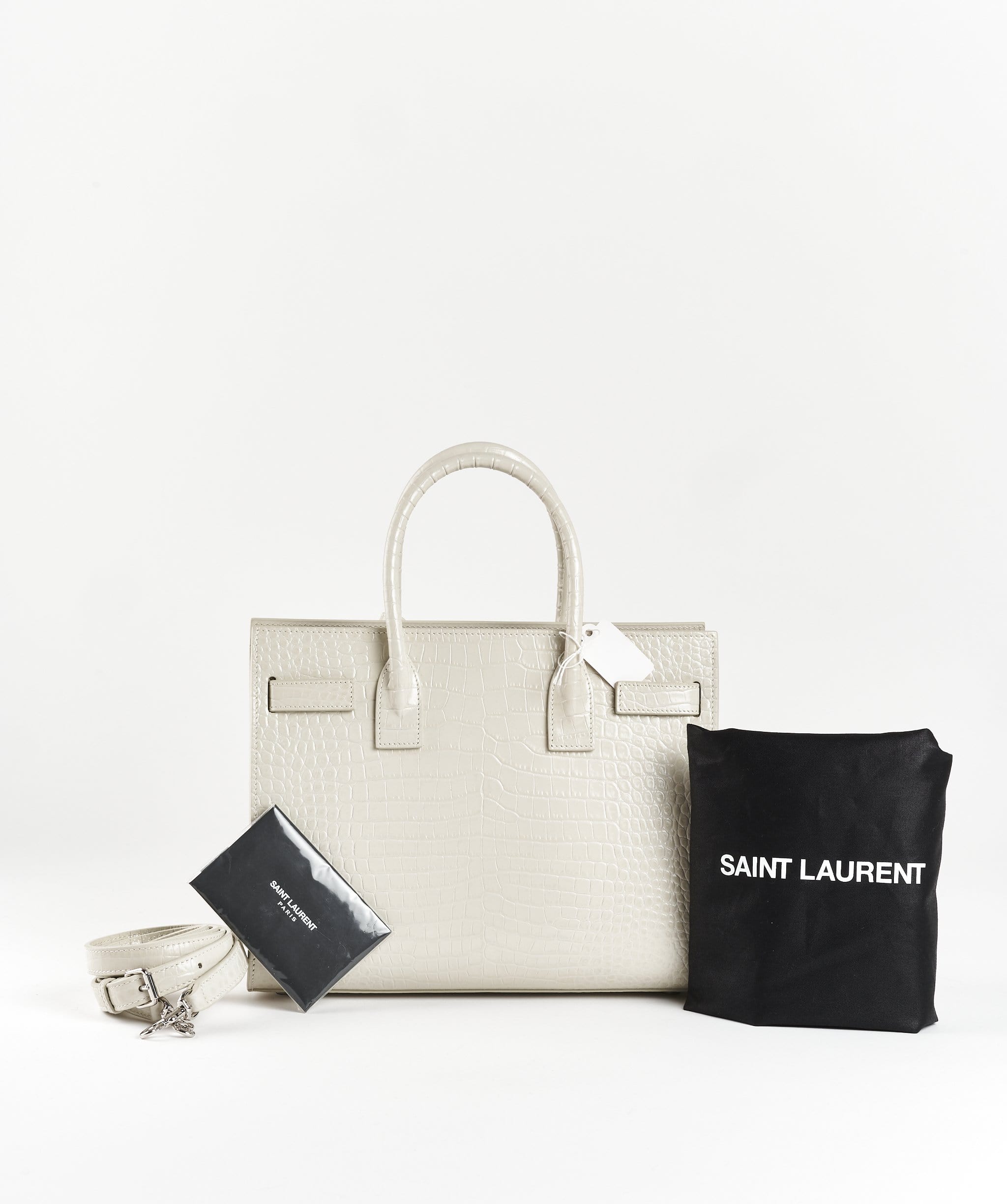 Yves Saint Laurent Saint Laurent Sac De Jour Creme croc