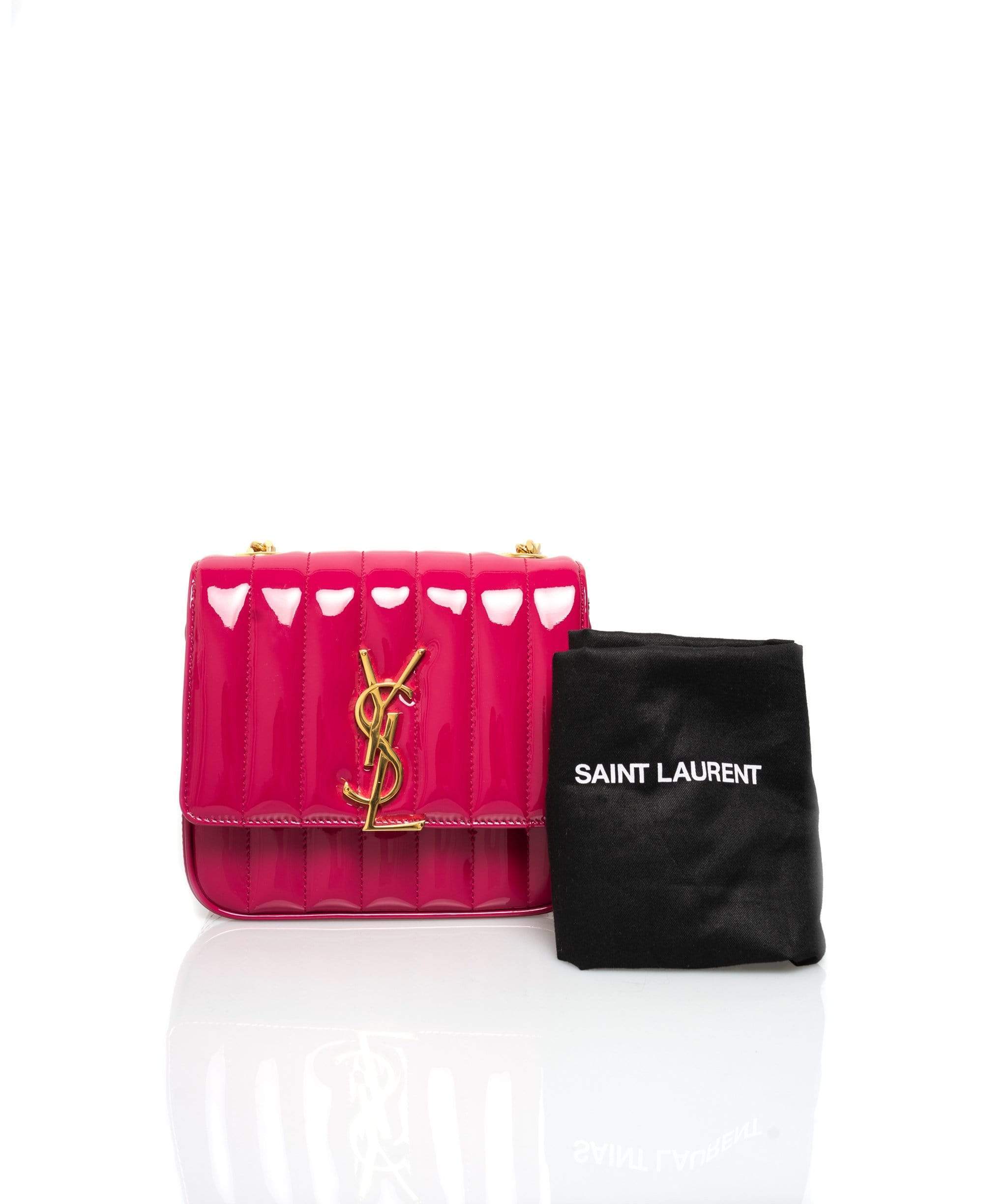 Yves Saint Laurent Saint Laurent Vicky Pink Patent bag - ADL1345