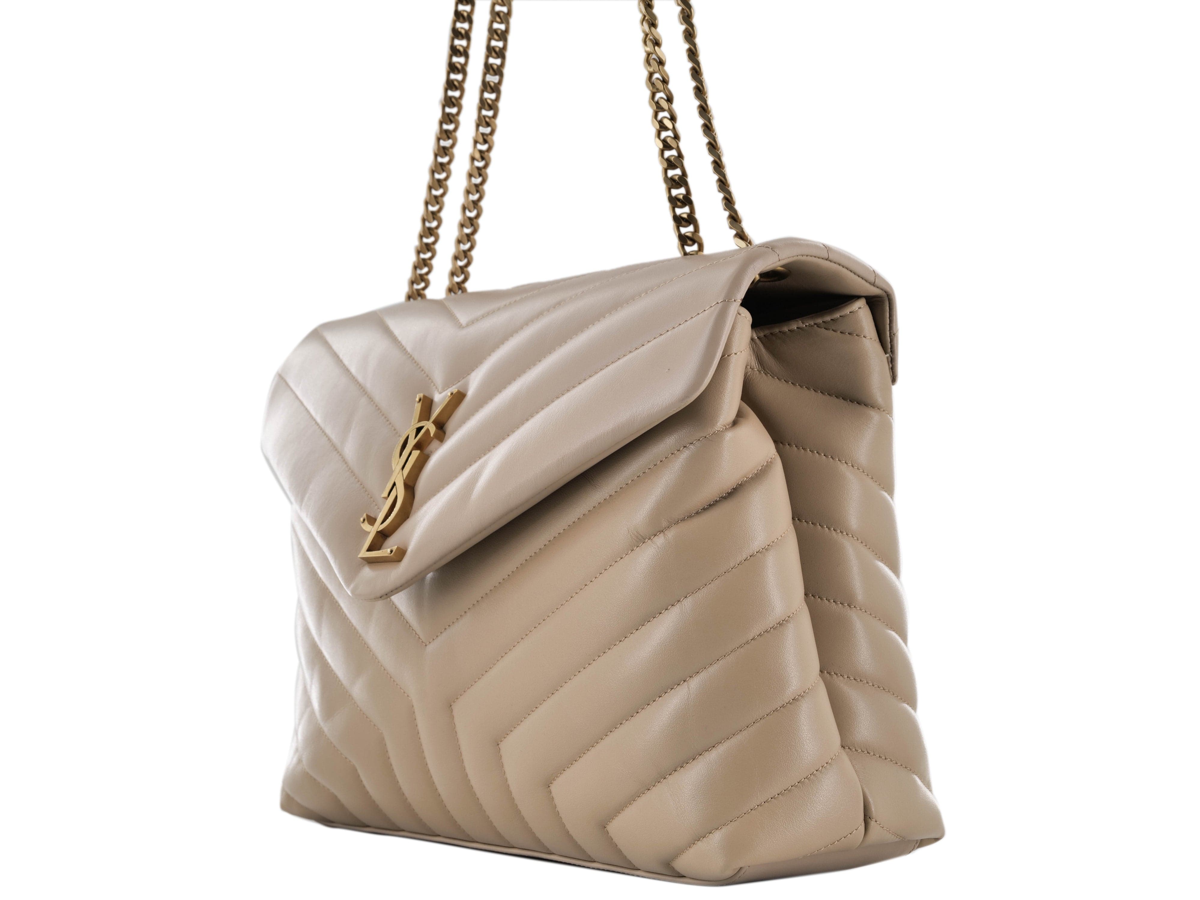 Yves Saint Laurent YSL Beige Chevron Beige RJC1197