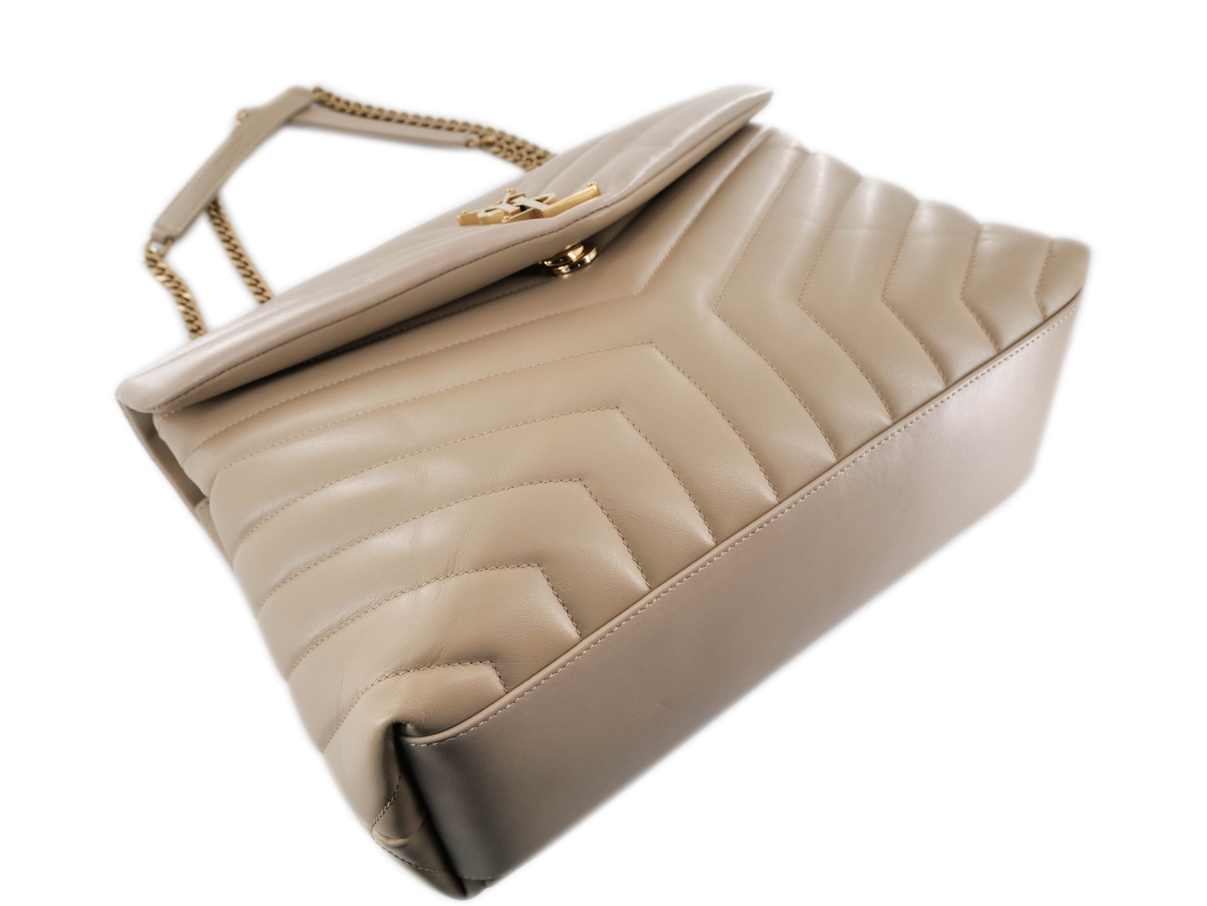 Yves Saint Laurent YSL Beige Chevron Beige RJC1197