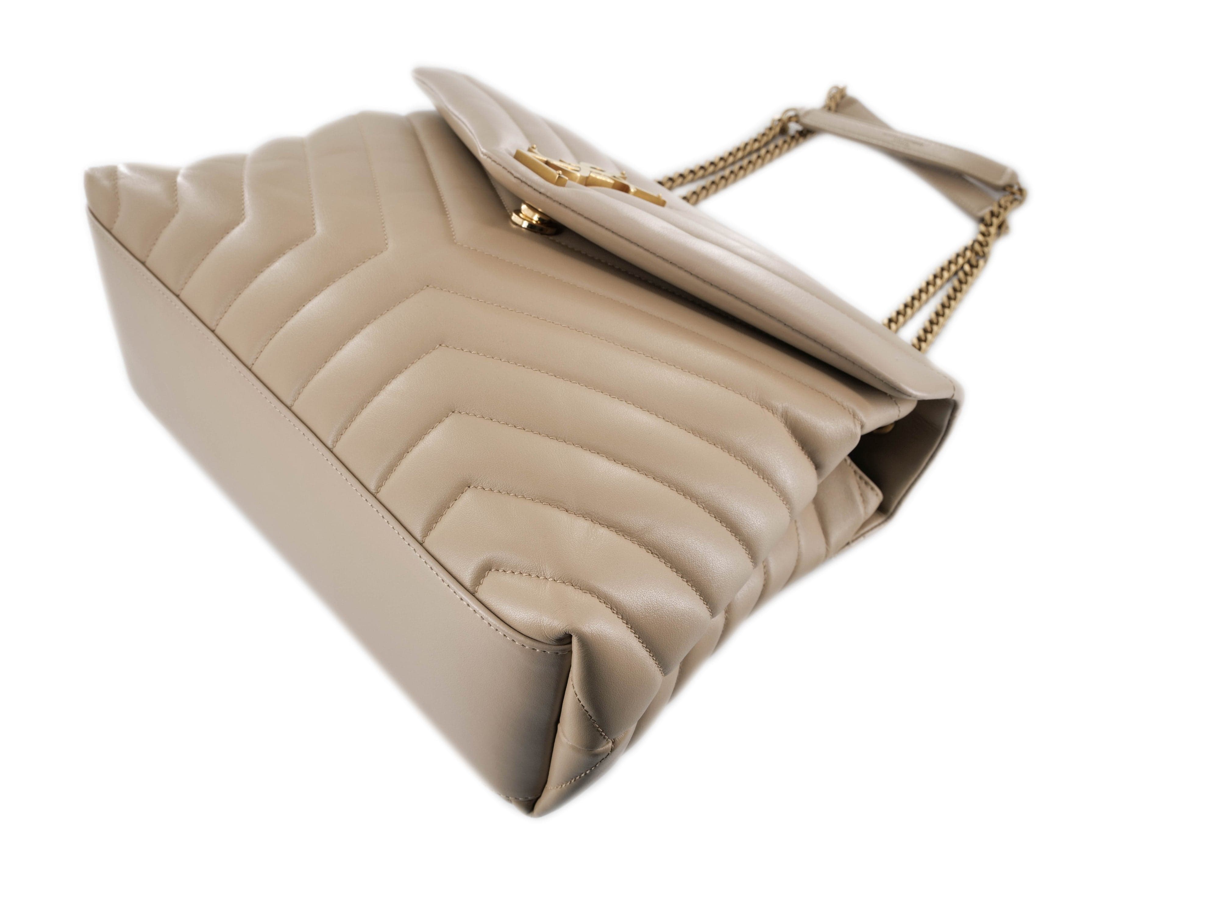 Yves Saint Laurent YSL Beige Chevron Beige RJC1197