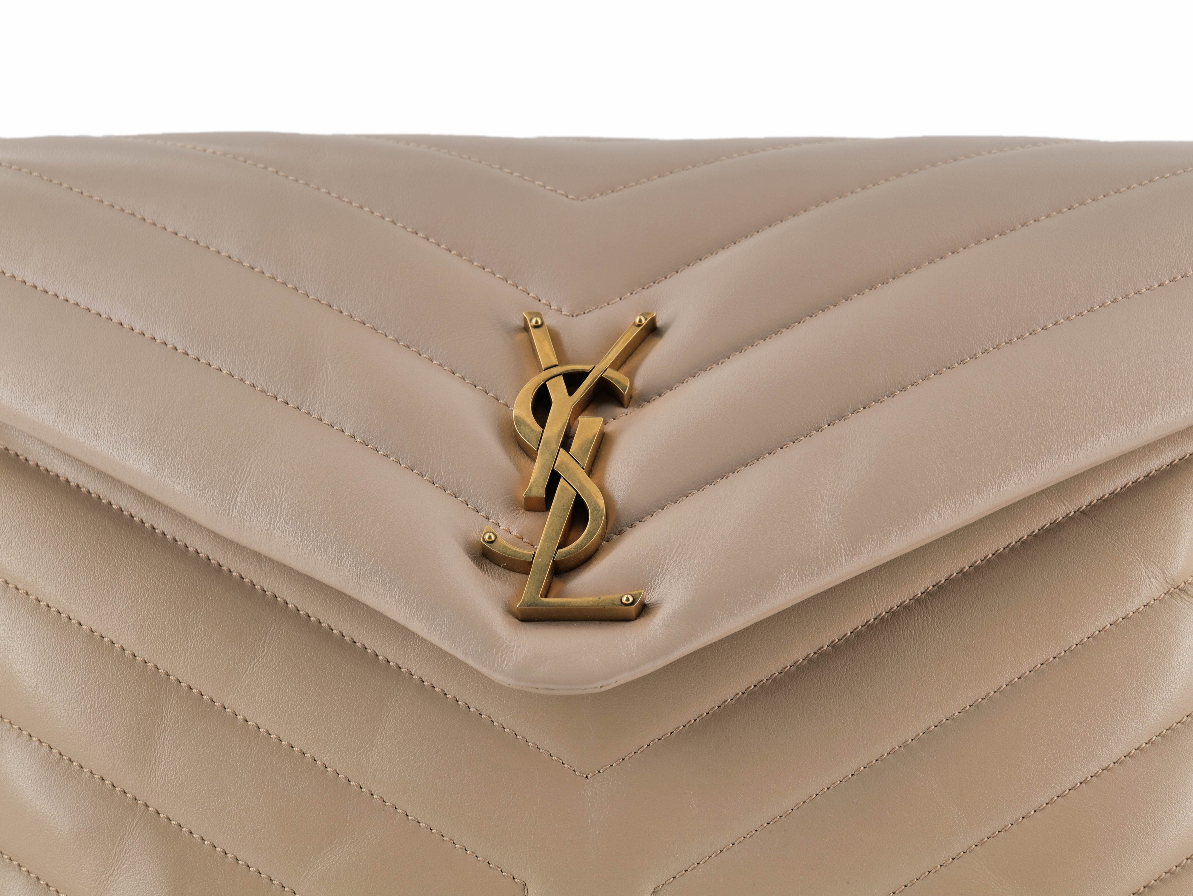 Yves Saint Laurent YSL Beige Chevron Beige RJC1197