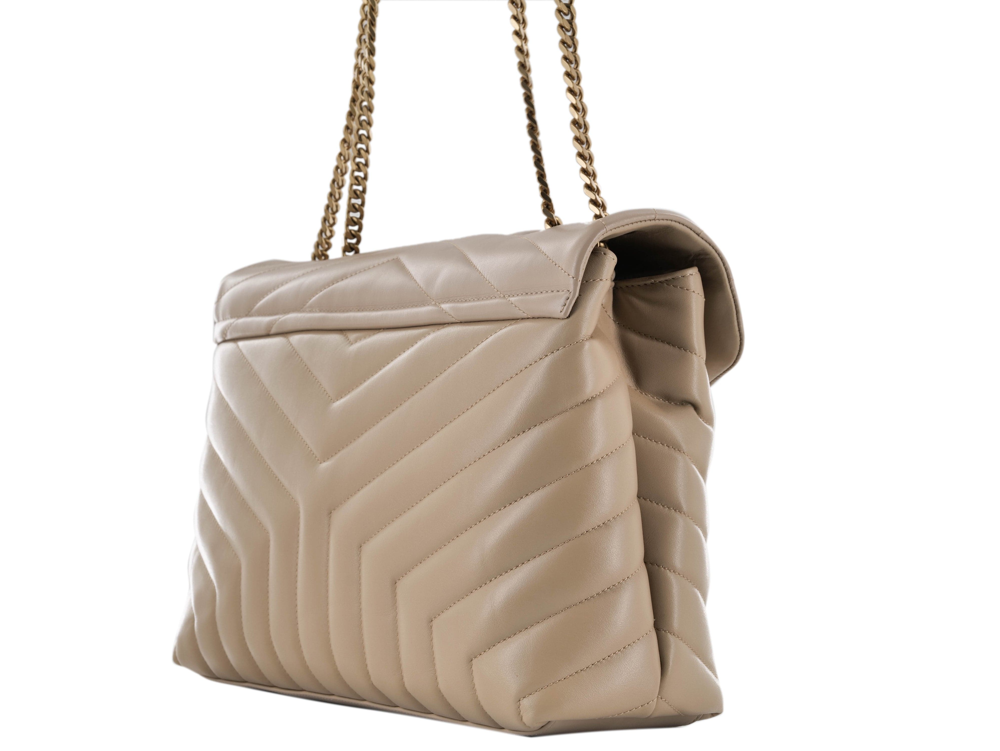 Yves Saint Laurent YSL Beige Chevron Beige RJC1197