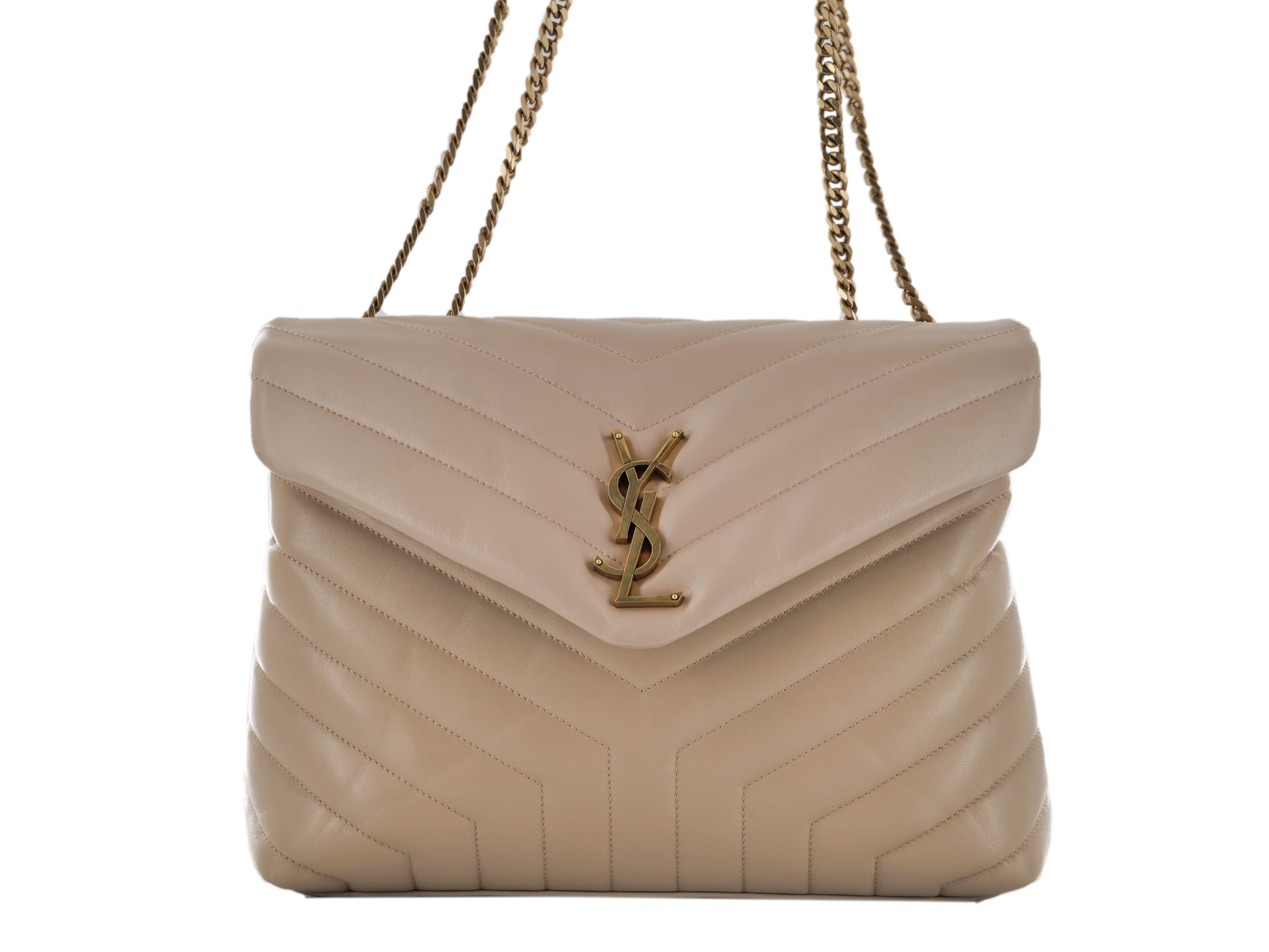 Yves Saint Laurent YSL Beige Chevron Beige RJC1197