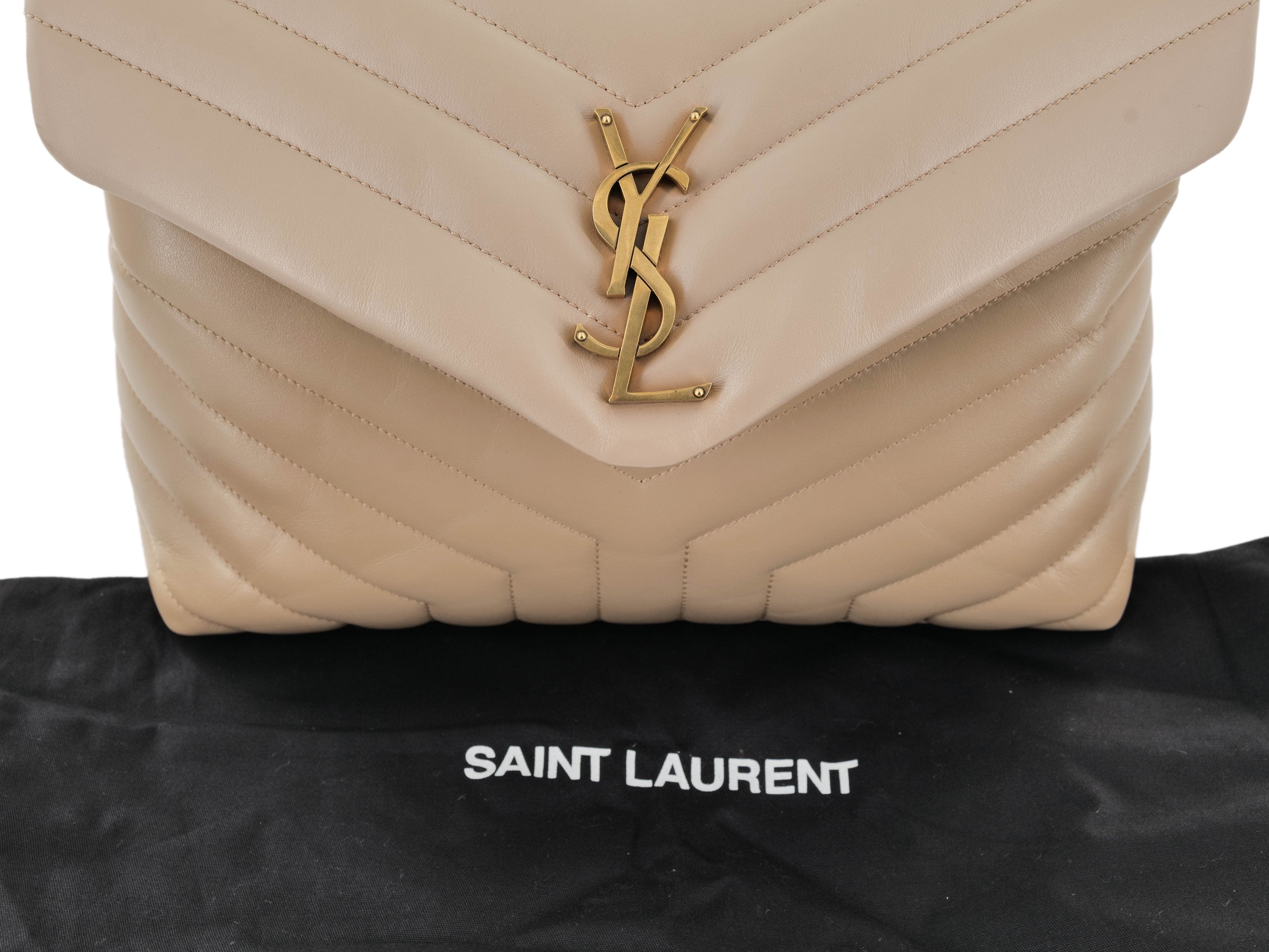 Yves Saint Laurent YSL Beige Chevron Beige RJC1197