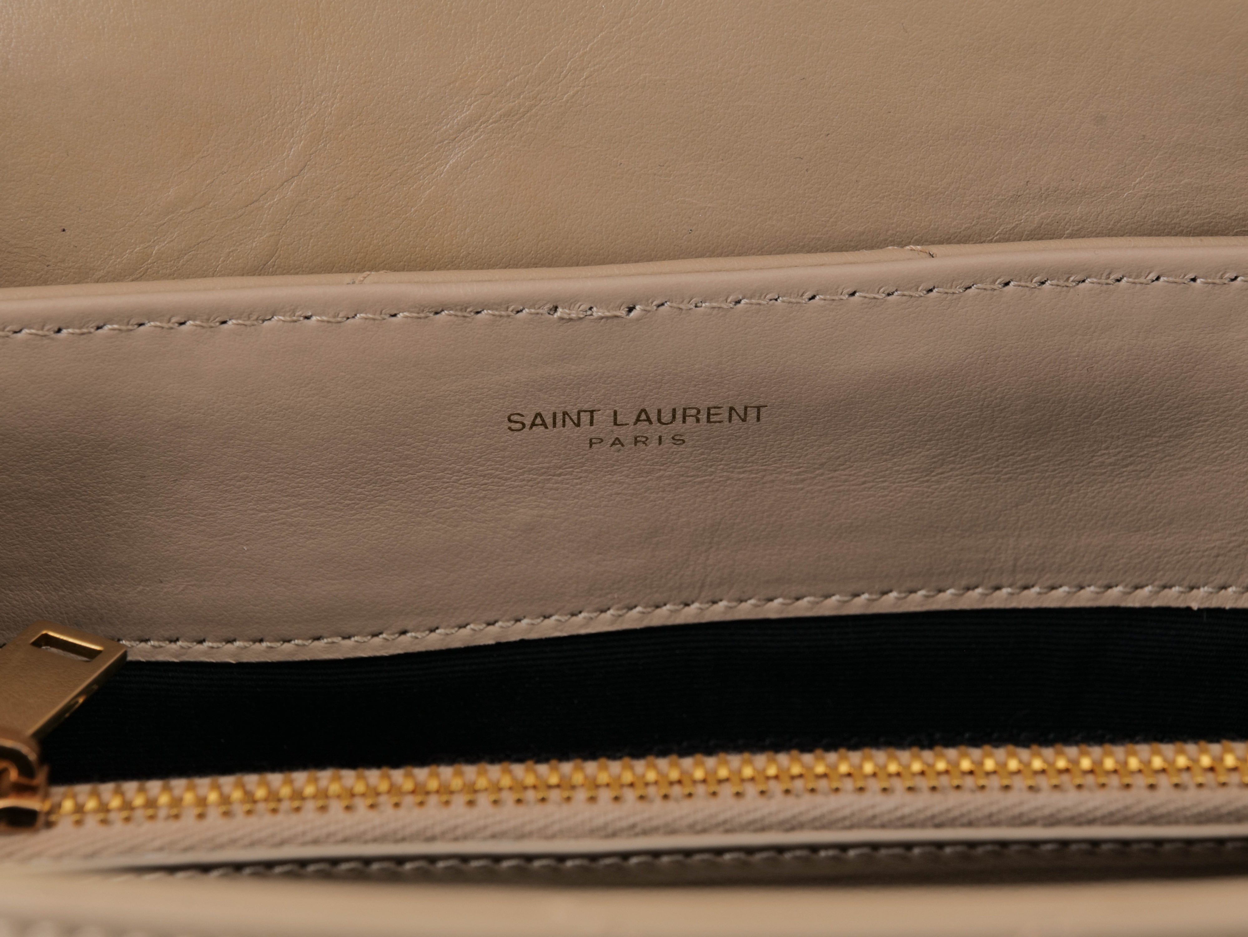 Yves Saint Laurent YSL Beige Chevron Beige RJC1197