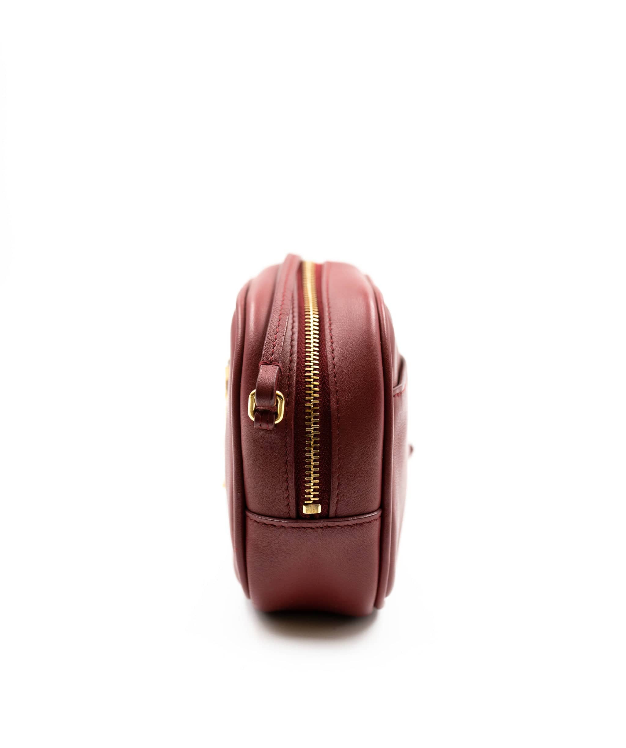 Yves Saint Laurent YSL Burgundy Camera Bag Mini - AWC1370