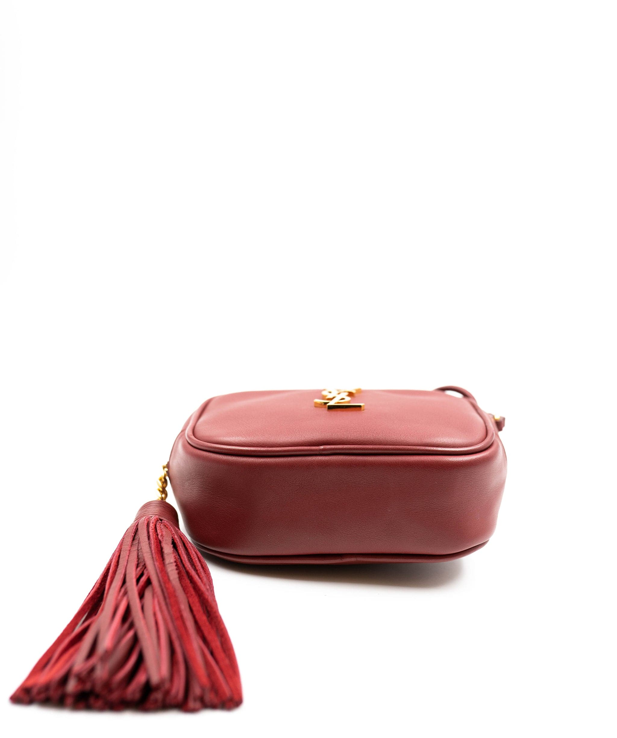 Yves Saint Laurent YSL Burgundy Camera Bag Mini - AWC1370