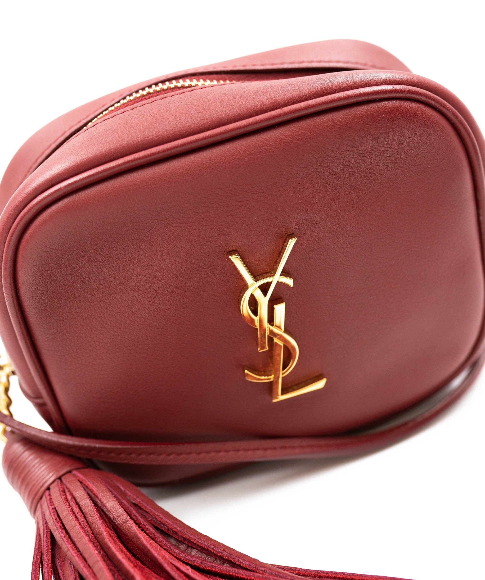 Yves Saint Laurent YSL Burgundy Camera Bag Mini - AWC1370