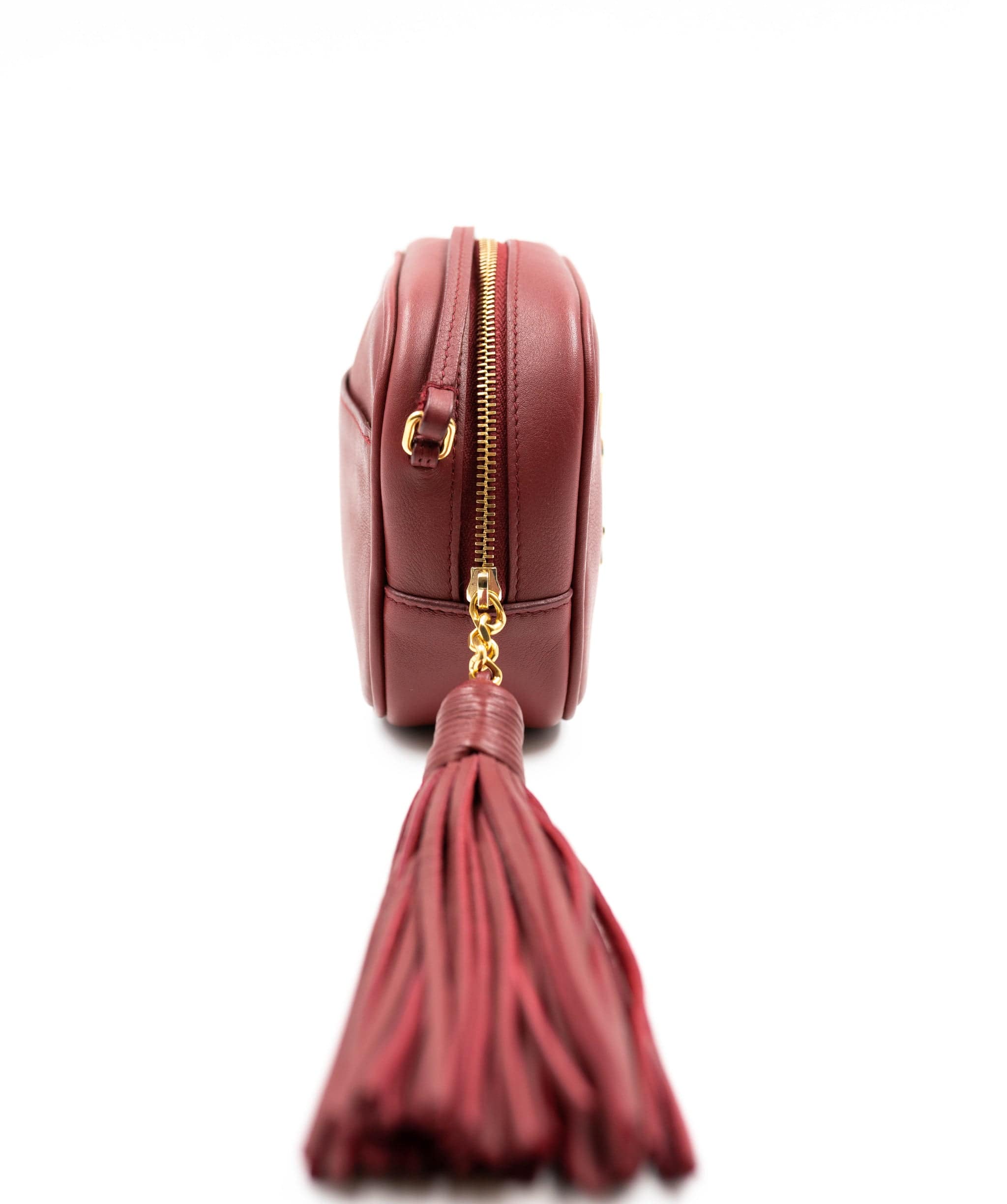 Yves Saint Laurent YSL Burgundy Camera Bag Mini - AWC1370