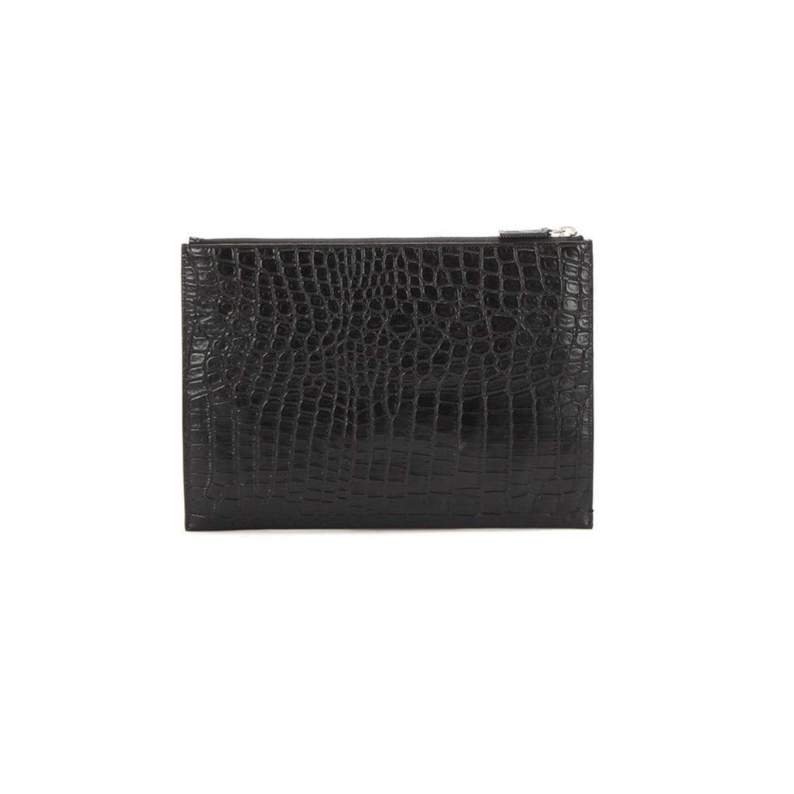 Yves Saint Laurent YSL Croc Embossed Zip Clutch Bag - RCL1198