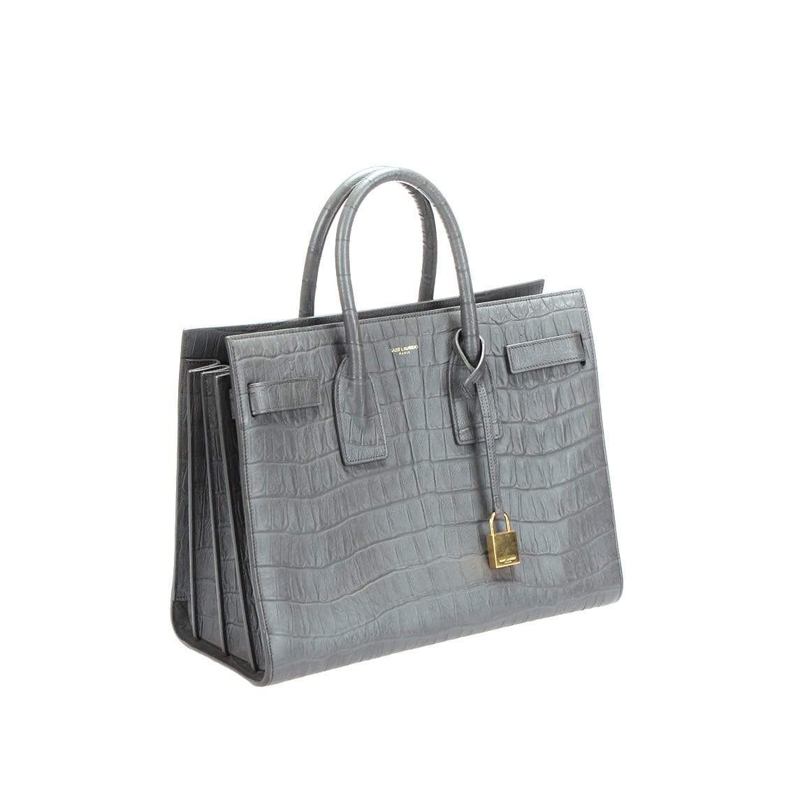 Yves Saint Laurent YSL Embossed Leather Sac Du Jour Tote MW2856