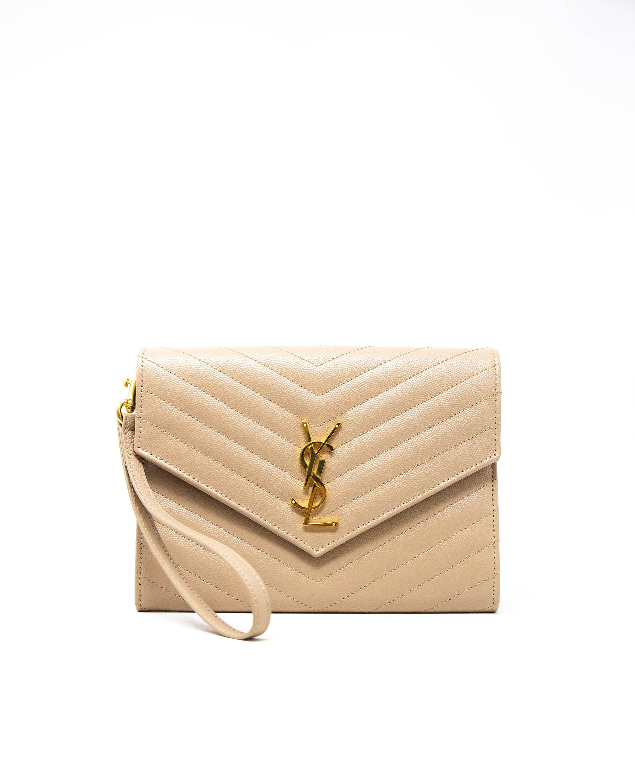 Yves Saint Laurent YSL envelope chevron clutch - AGL2236