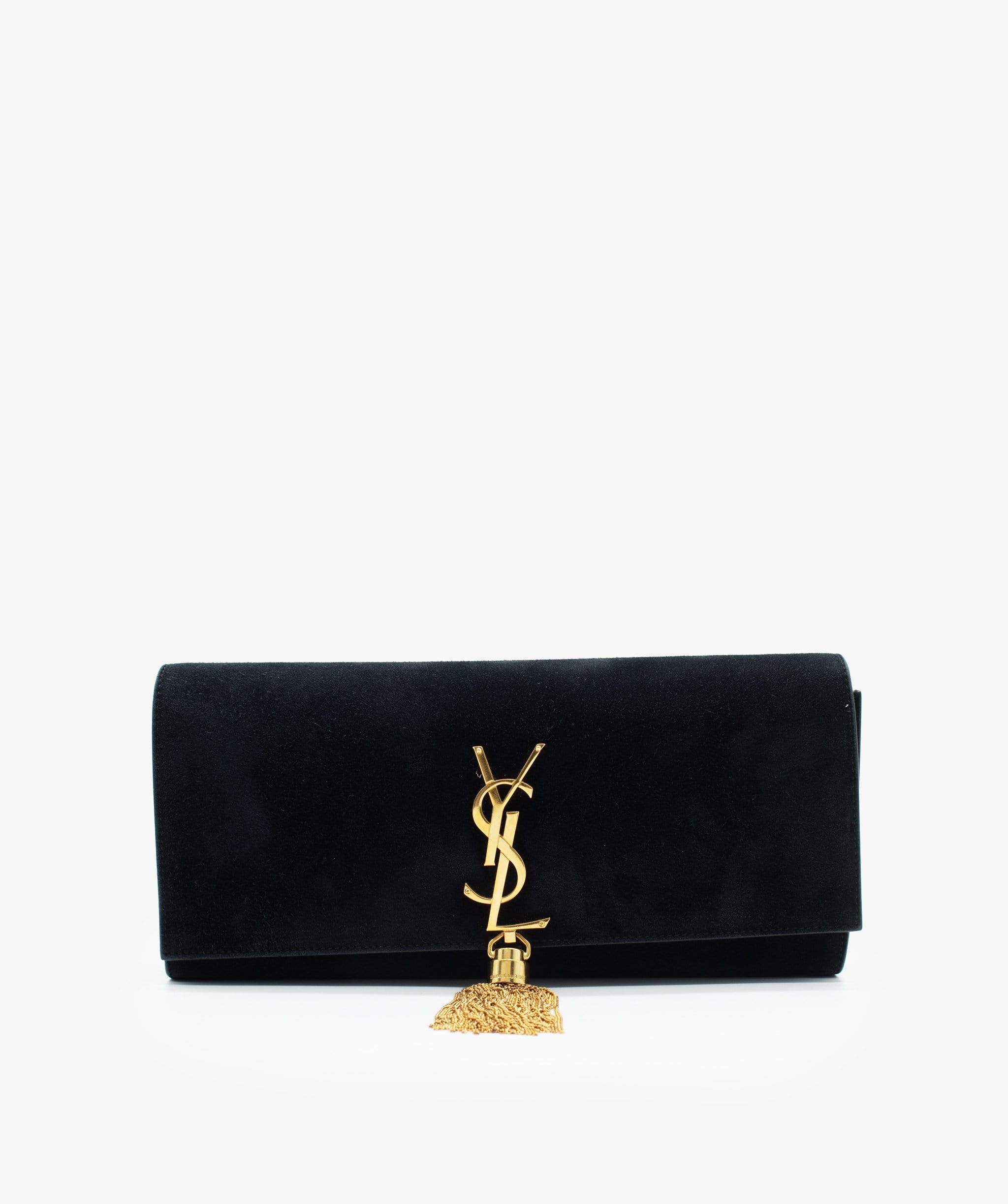 Yves Saint Laurent YSL Kate Clutch Black Gold