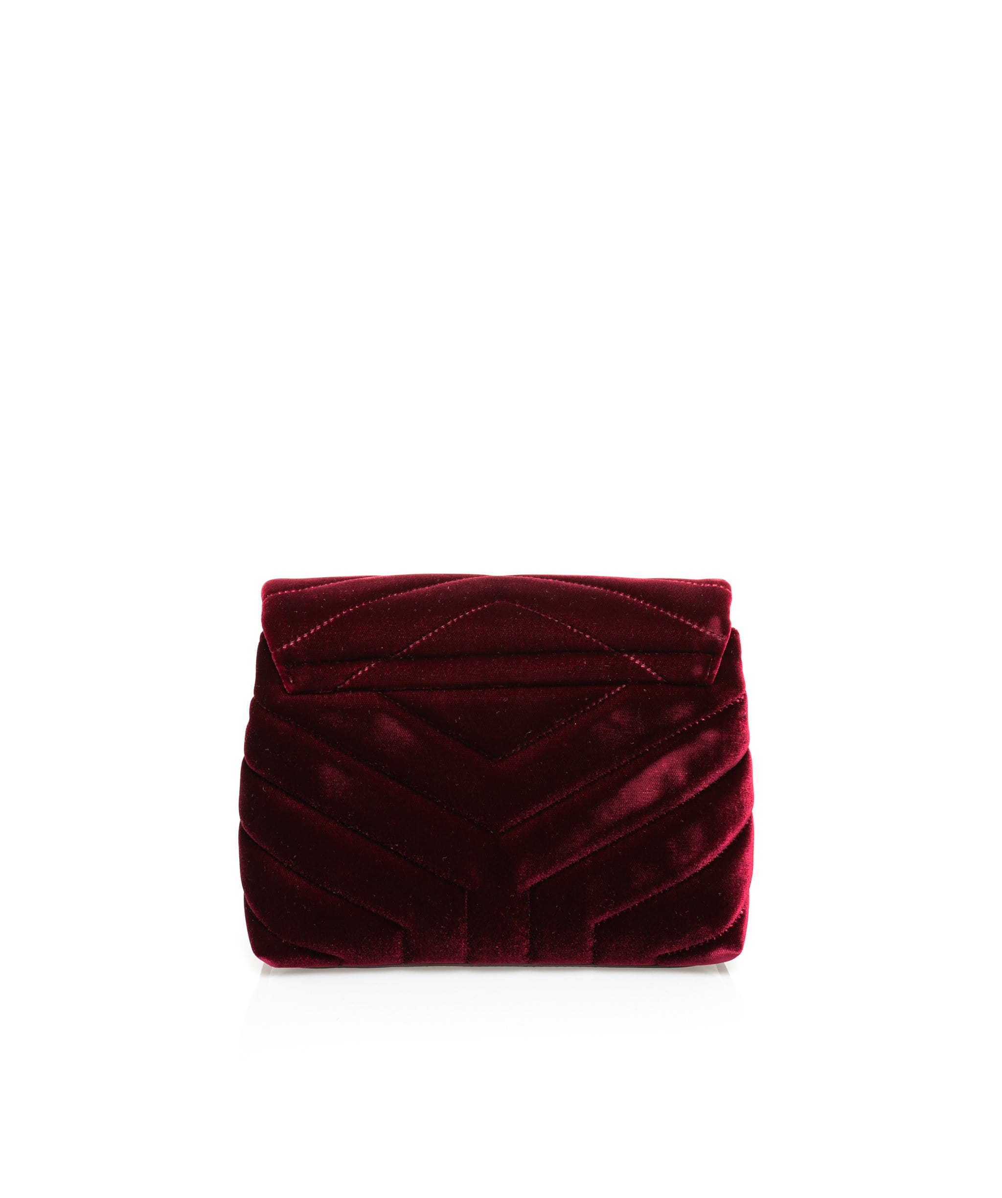 Yves Saint Laurent YSL Lou Lou Burgundy Velvet Toy Crossbody Bag - ADL1349