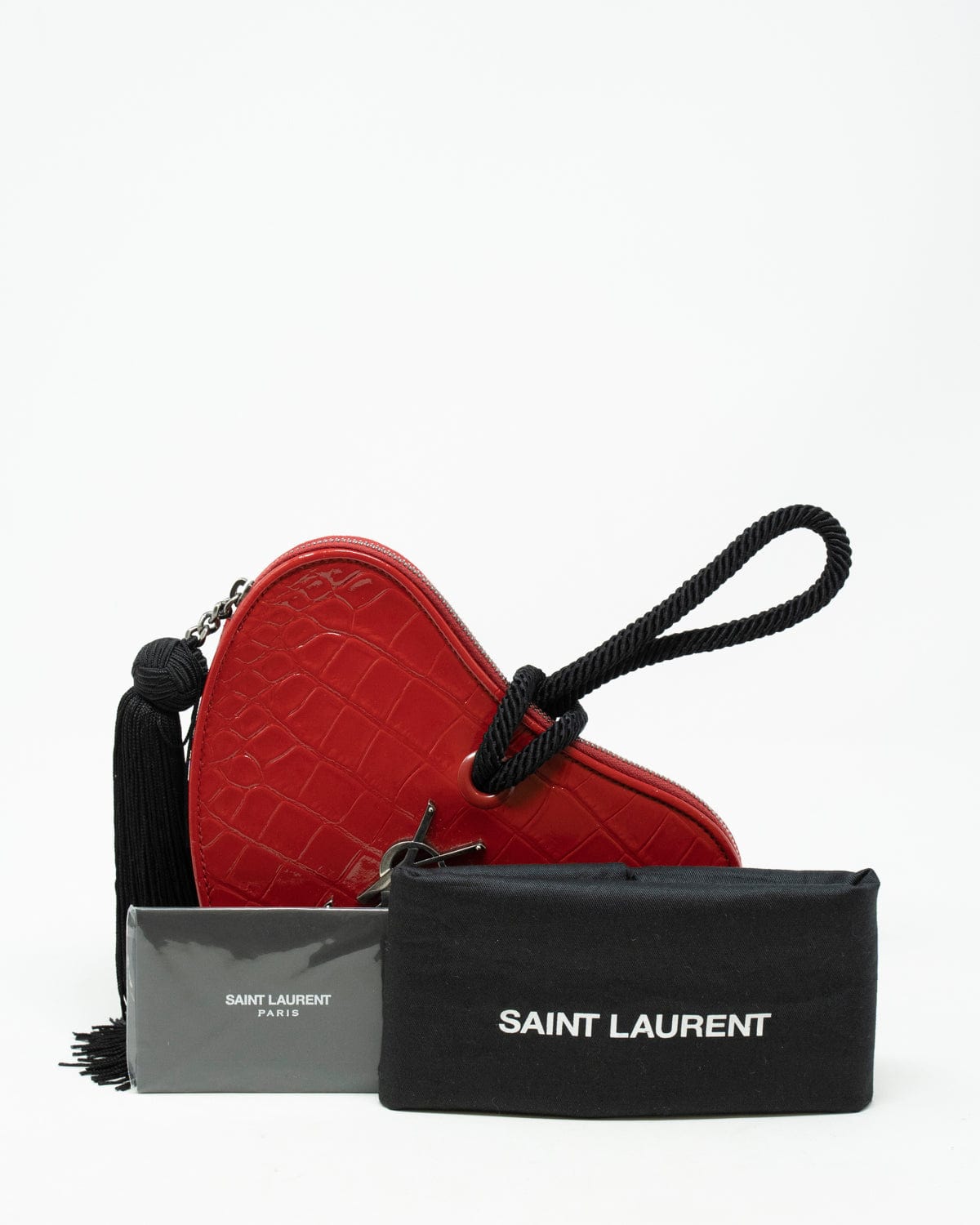 Yves Saint Laurent YSL moc croc heart loop bag - AWL3215