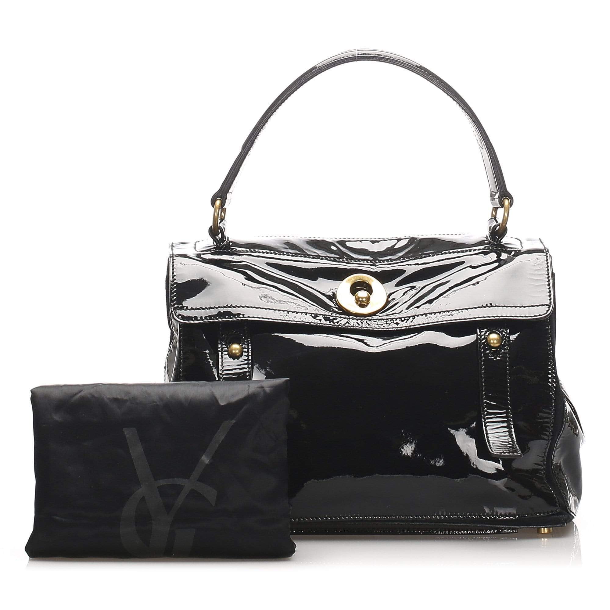 Yves Saint Laurent YSL Muse Two Patent Leather Handbag AWC1009