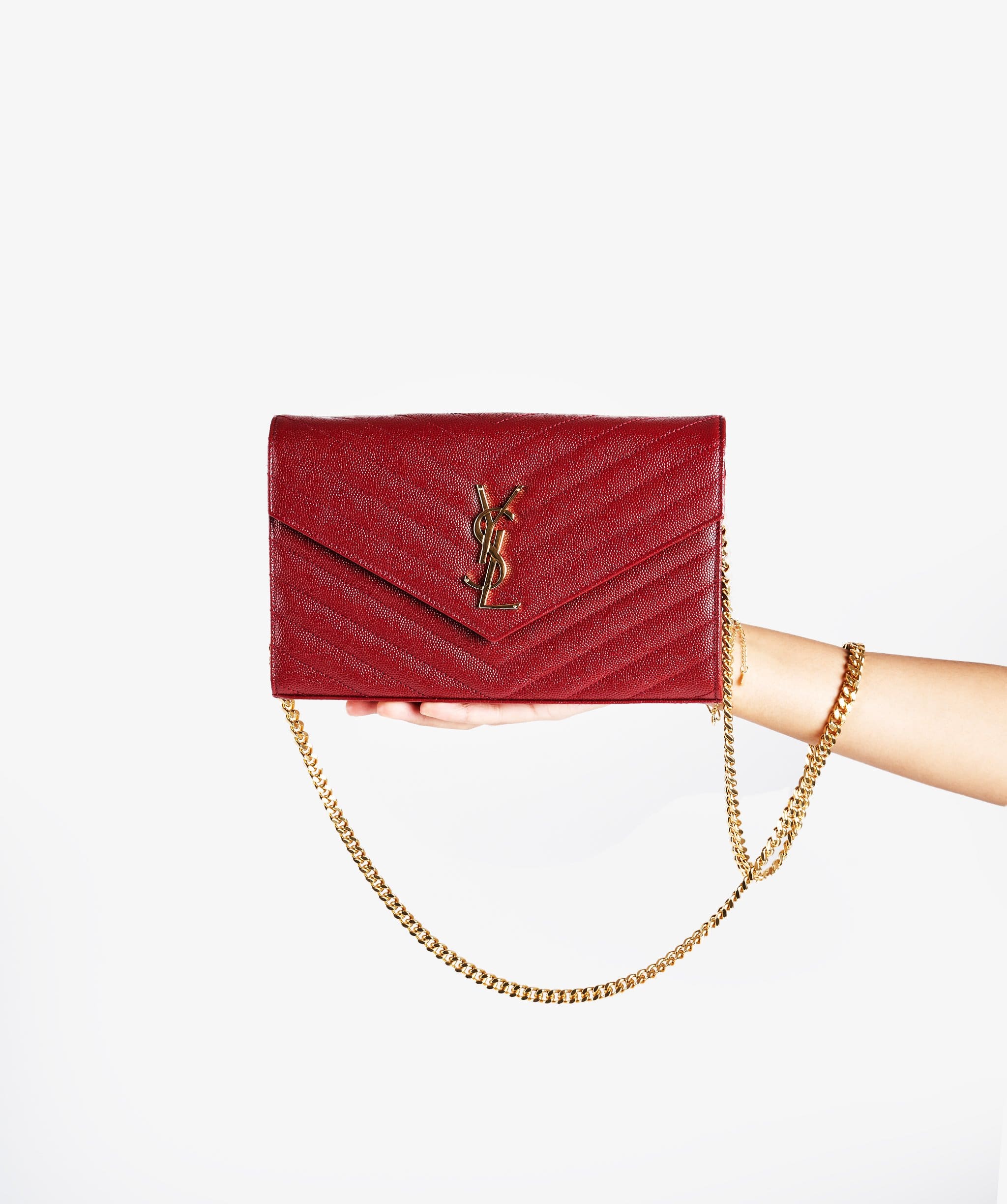 Yves Saint Laurent YSL Red Chevron So-Kate