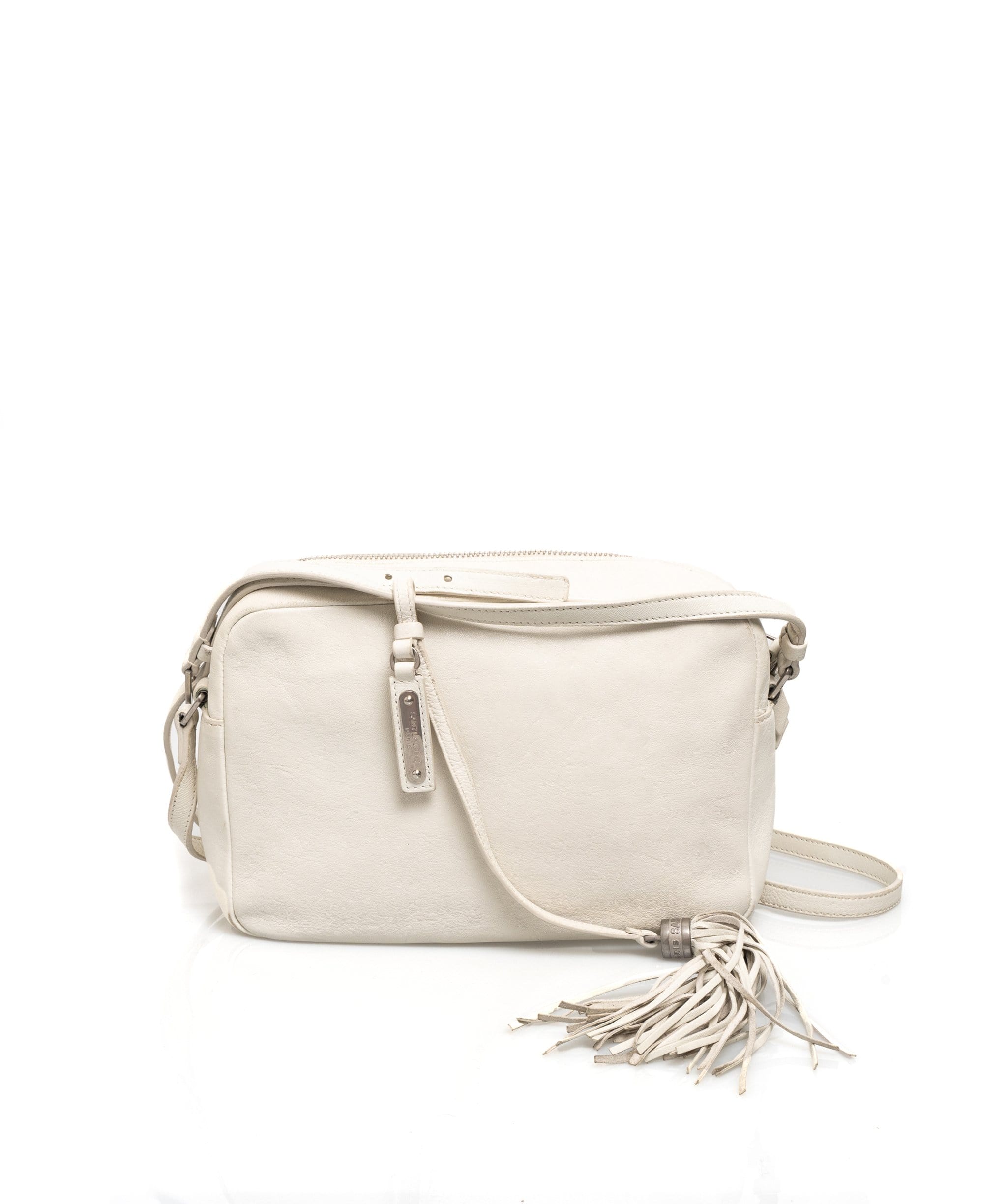 Yves Saint Laurent YSL White Leather Camera Bag - ADL1220