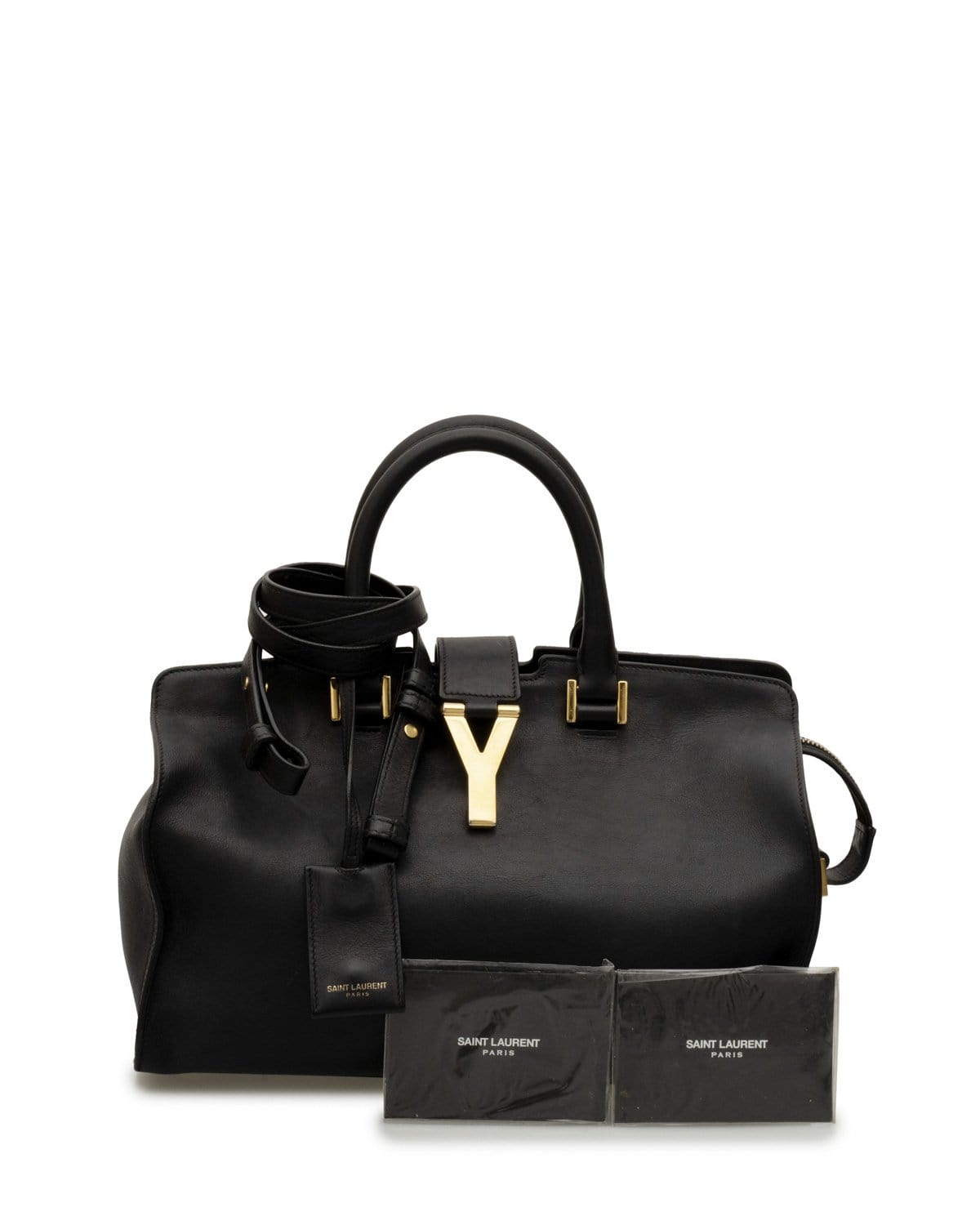 Yves Saint Laurent Yves Saint Laurent Black Leather Tote Bag - AGL1492