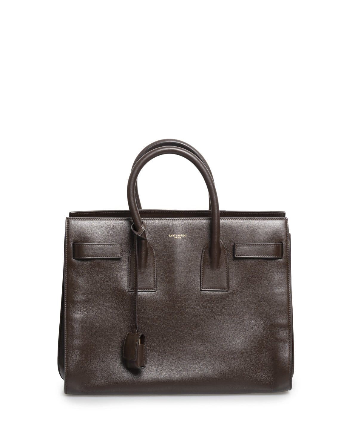 Yves Saint Laurent Yves Saint Laurent Brown Leather Sac De Jour Tote Bag - AGL1454